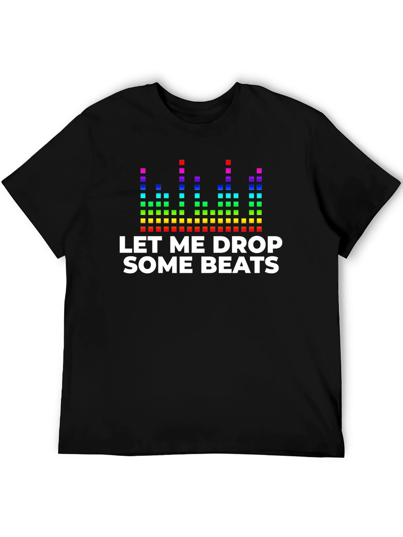 Black Let Me Drop Some Beats T-Shirt - DJ Music Tee view 5