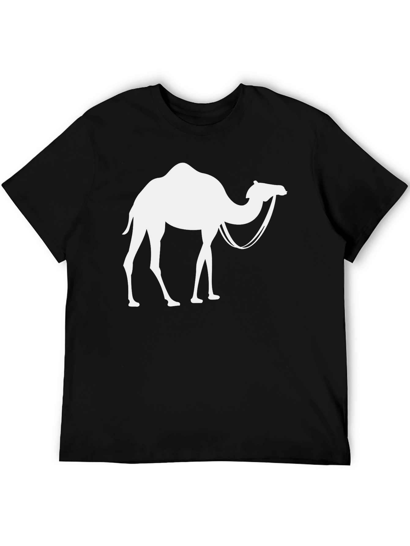 Black Camel Graphic T-Shirt - Classic Crew Neck view 5