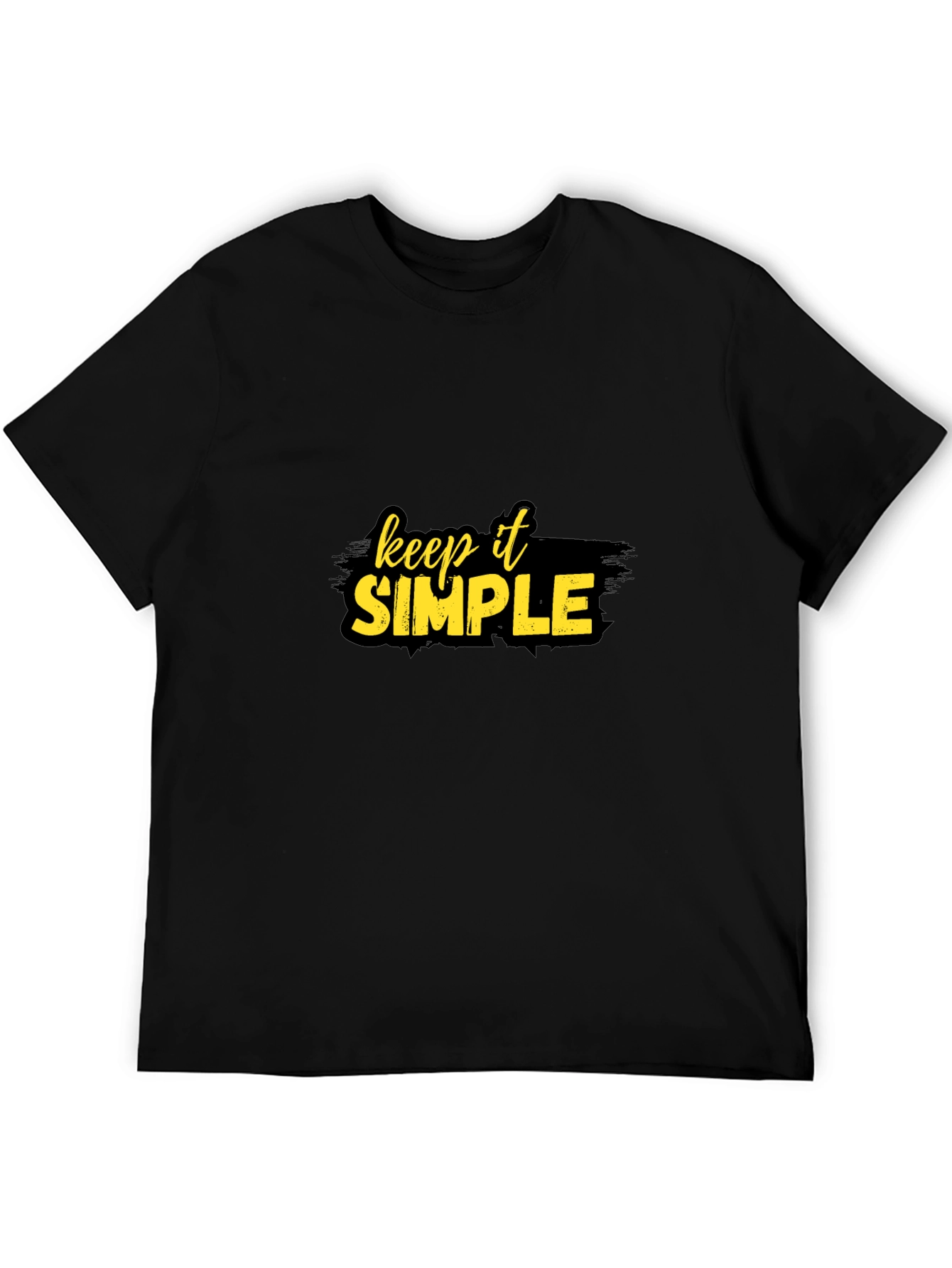 Black Keep It Simple Graphic T-Shirt view 5