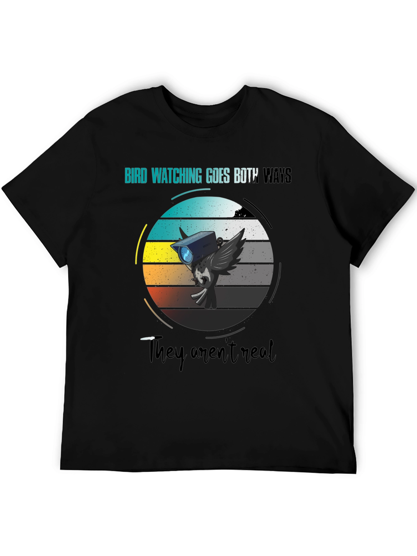 Black Bird Watching Goes Both Ways Graphic Tee view 5