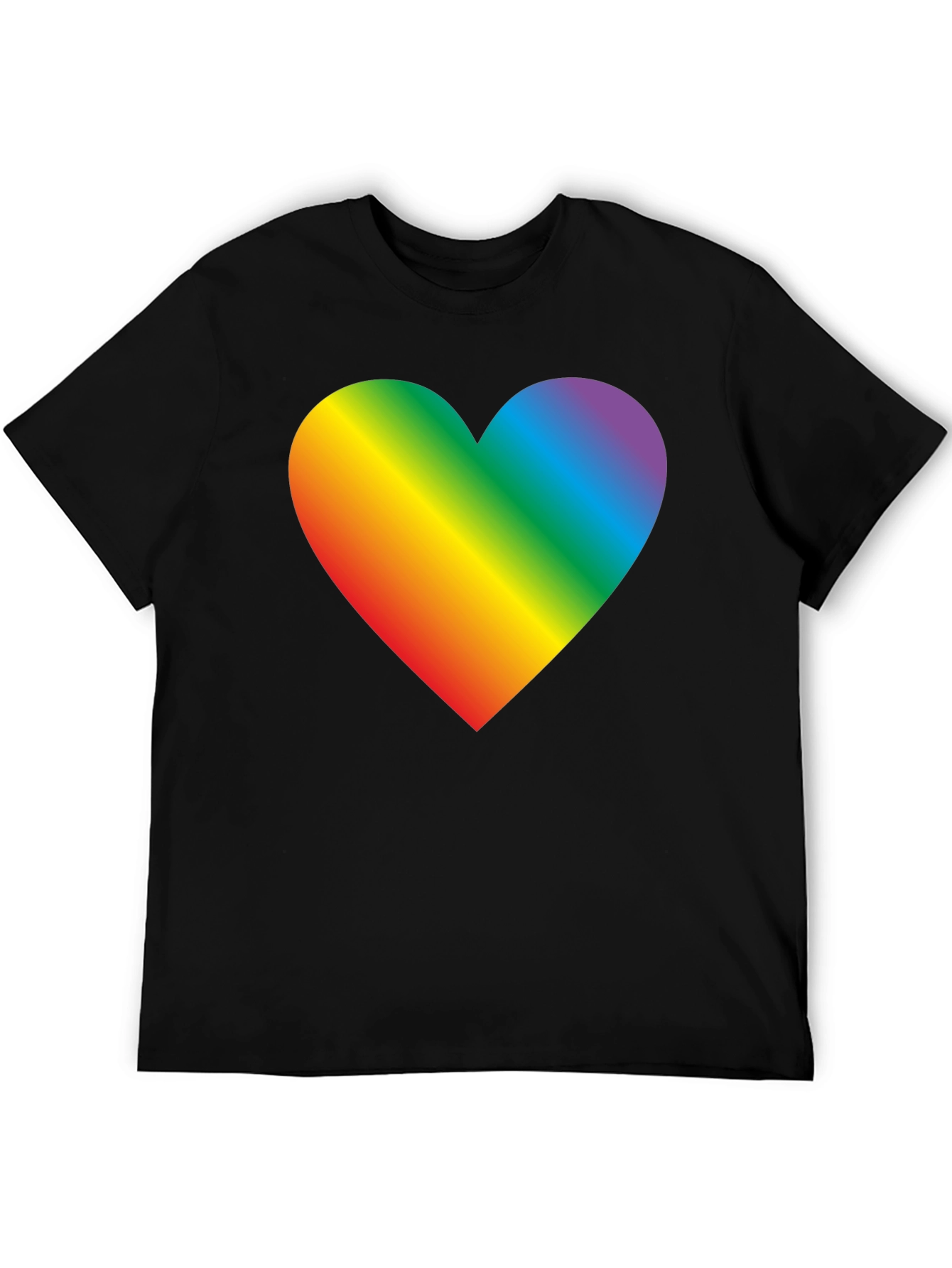 Black Rainbow Heart Graphic Tee - Pride & Love view 5