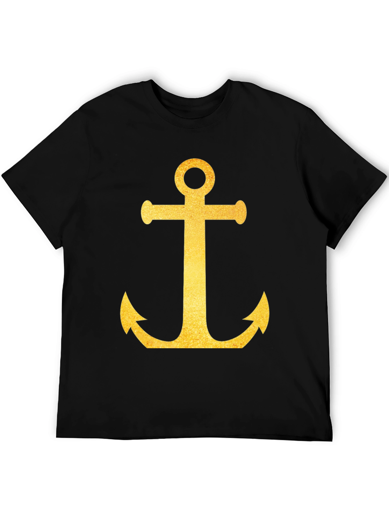 Black Golden Anchor Black T-Shirt view 5