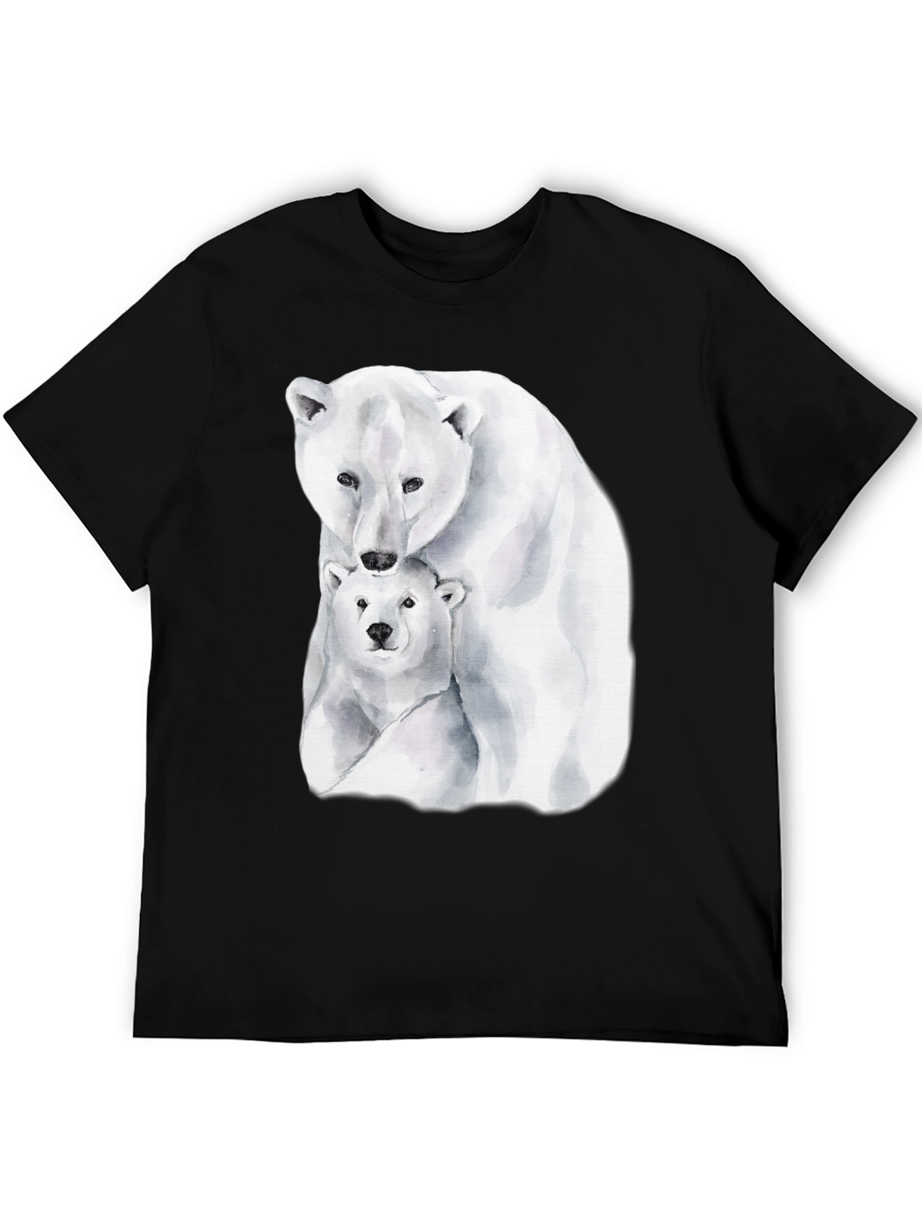 Black Polar Bear Graphic Tee - Black view 5