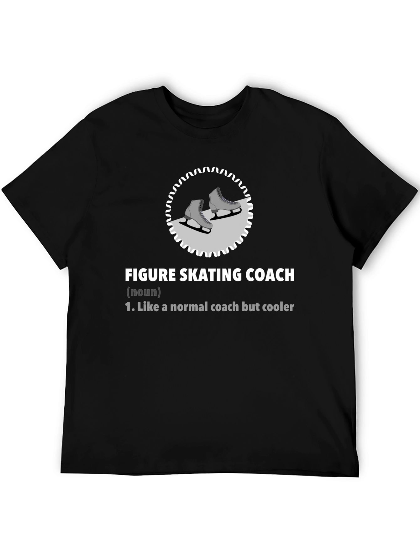 Black Figure Skating Coach T-Shirt: Cool Coach Definition view 5