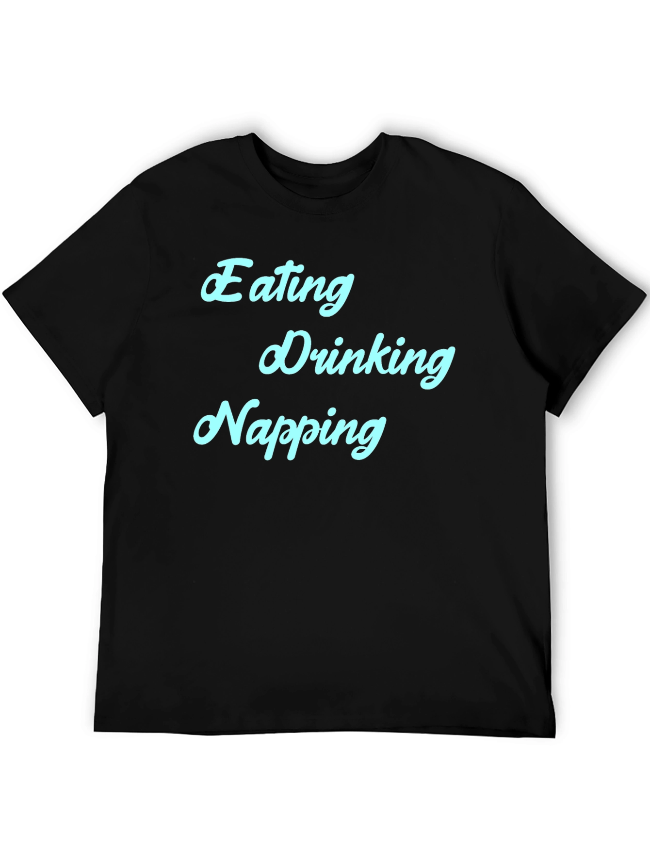Black Eating Drinking Napping T-Shirt view 5