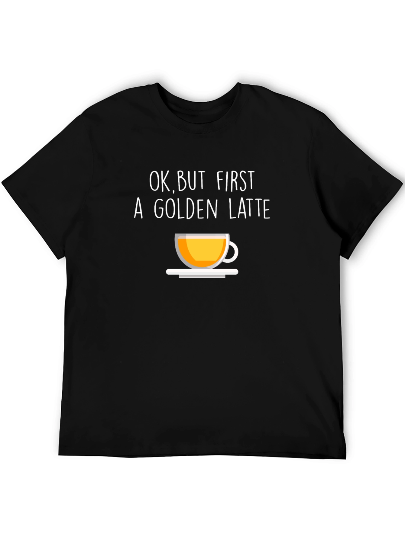 Black Golden Latte Graphic Tee - Coffee Lover Shirt view 5