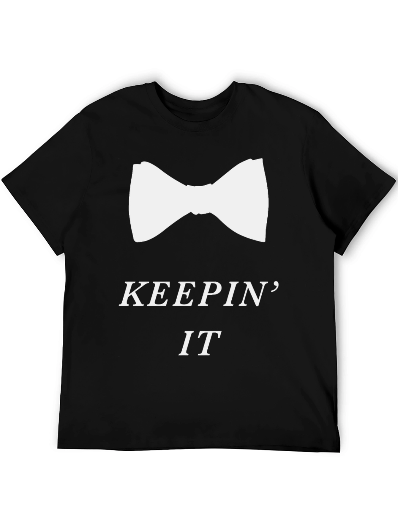 Black Keeping It Classy Bow Tie T-Shirt view 5