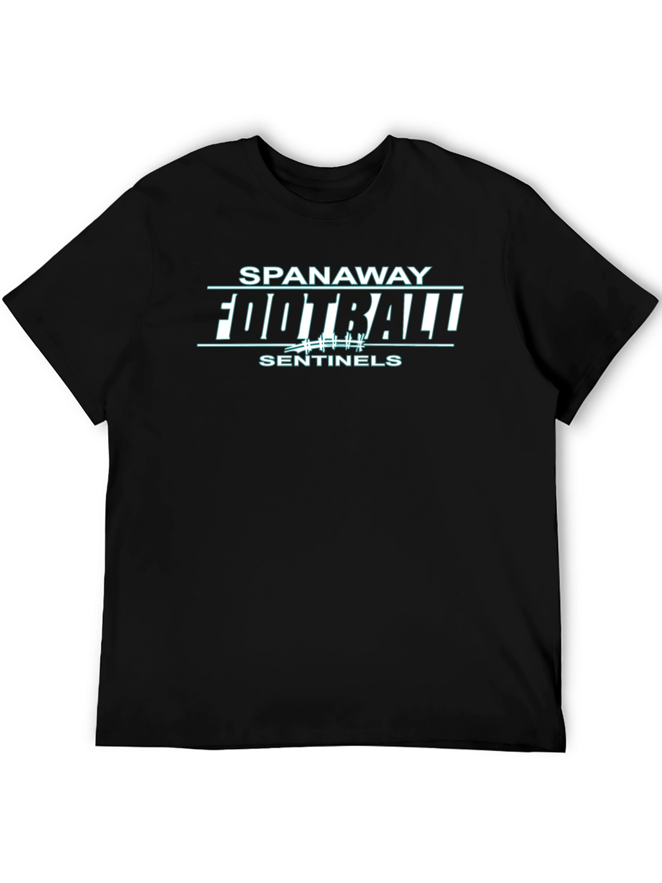 Black Spanaway Football Sentinels Black T-Shirt view 5