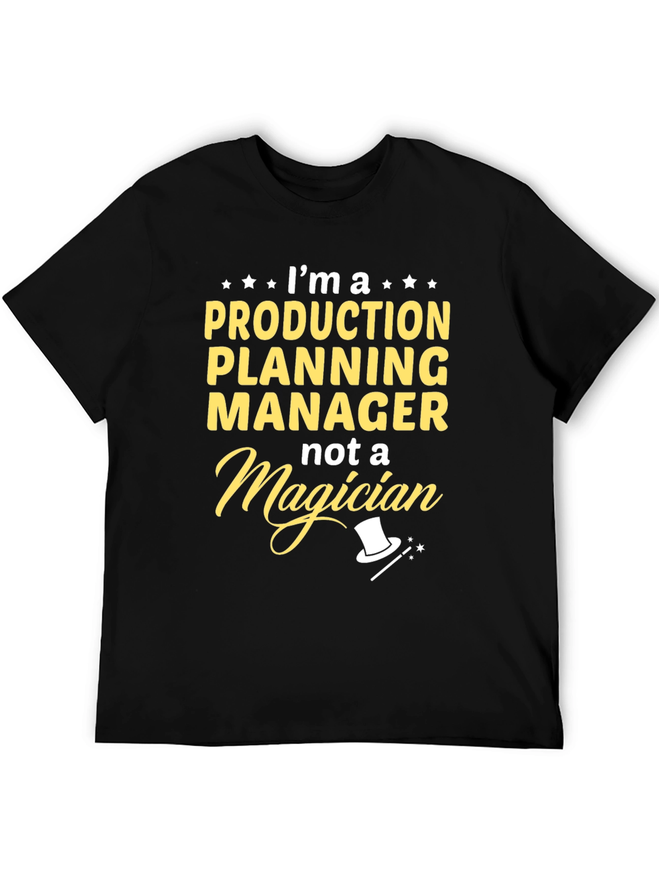 Black Production Planning Manager T-Shirt view 5