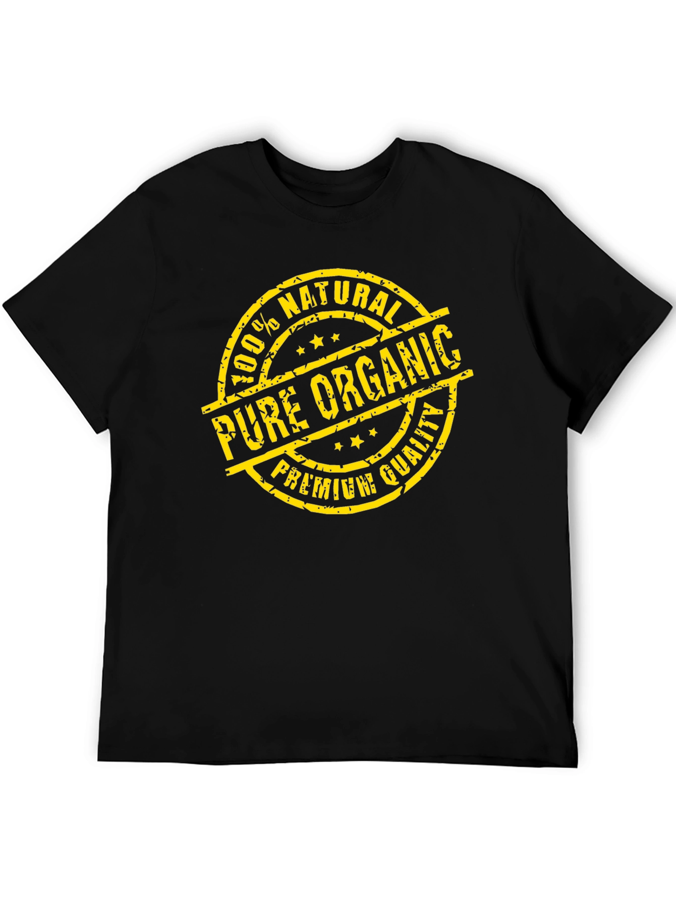 Black 100% Natural Pure Organic Premium Quality Black T-Shirt view 5