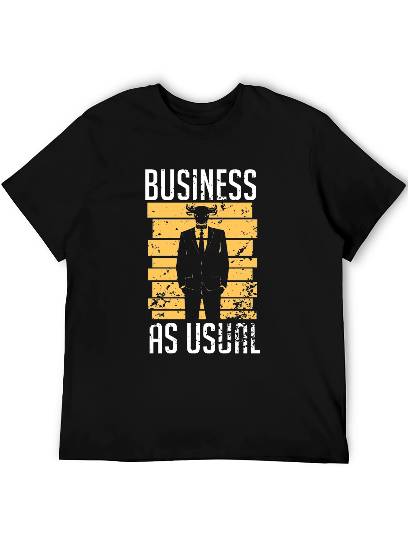Black Business As Usual Bull T-Shirt view 5