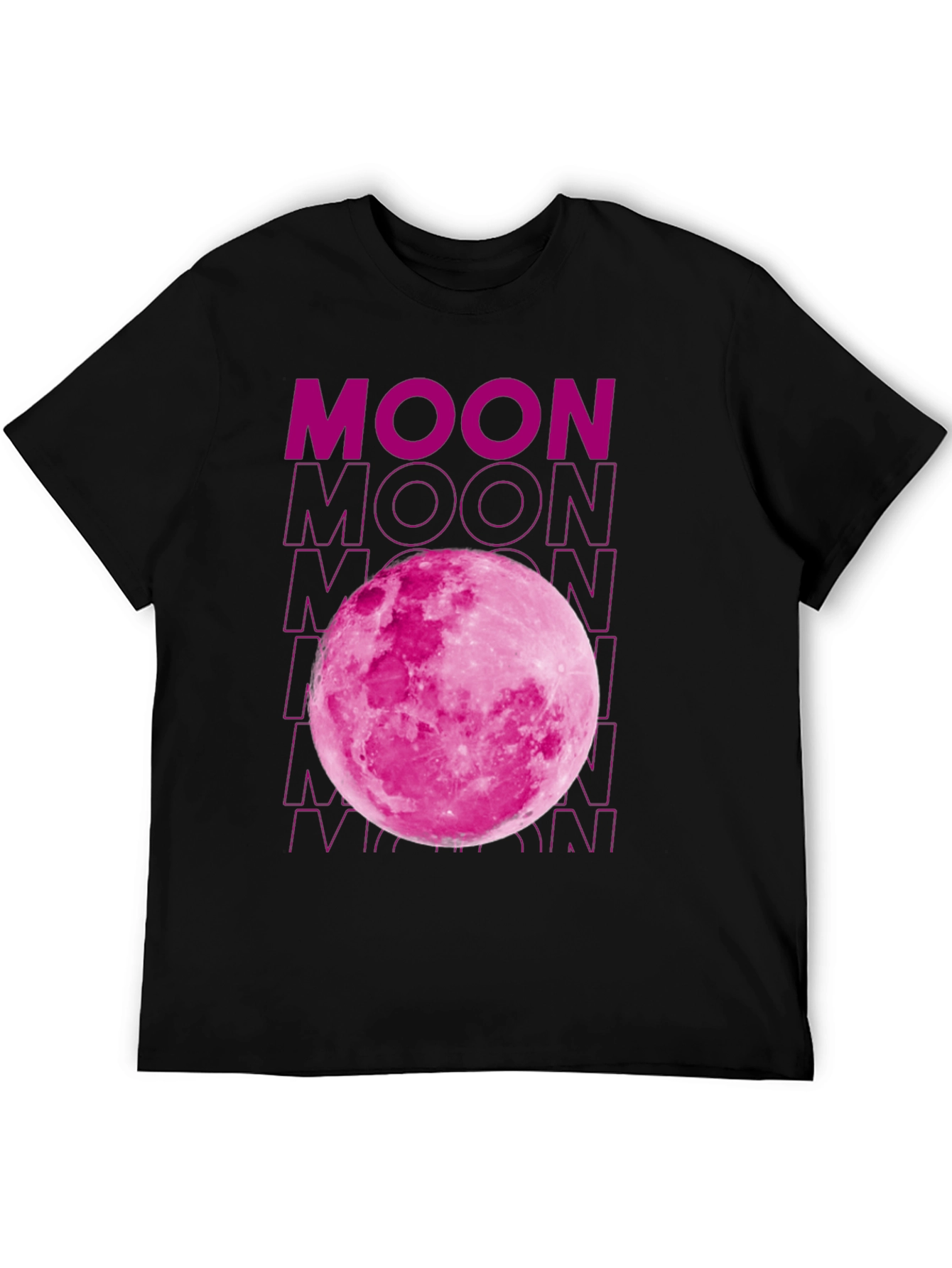 Black Pink Moon Graphic T-Shirt - Soft Cotton Blend view 5