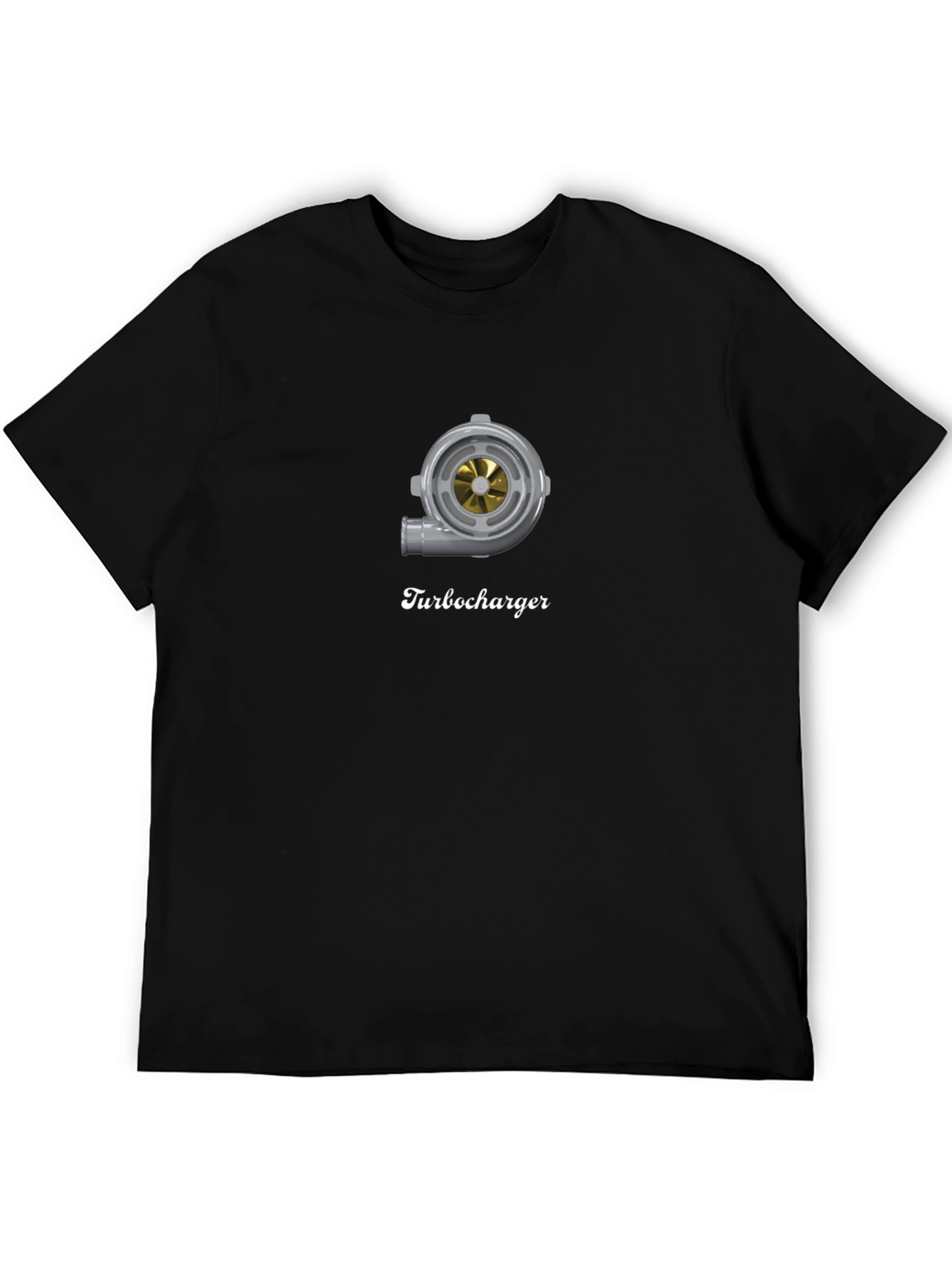Black Turbocharger Graphic Tee - Premium Black T-Shirt view 5