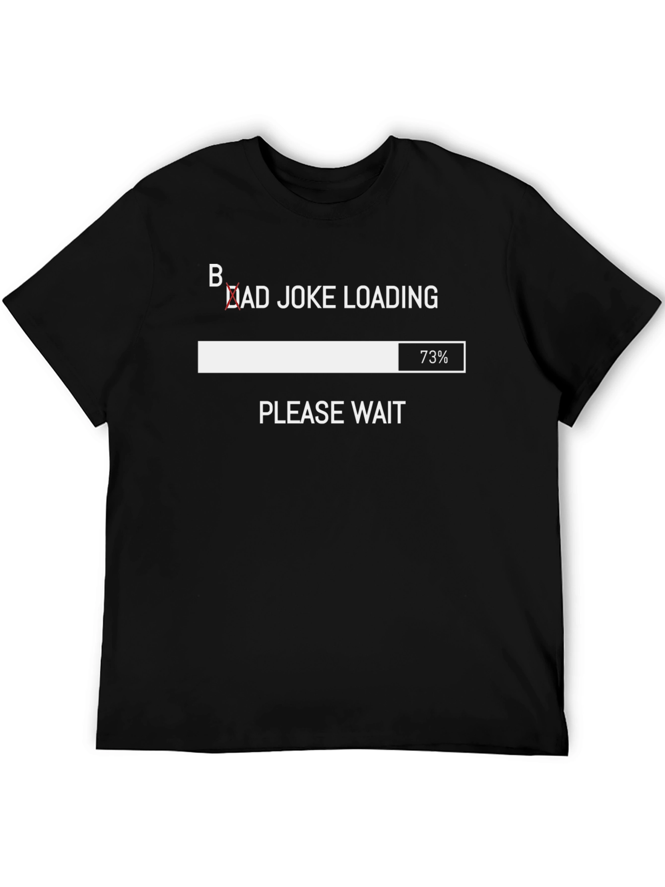 Black Dad Joke Loading T-Shirt - Funny Humor Tee view 5