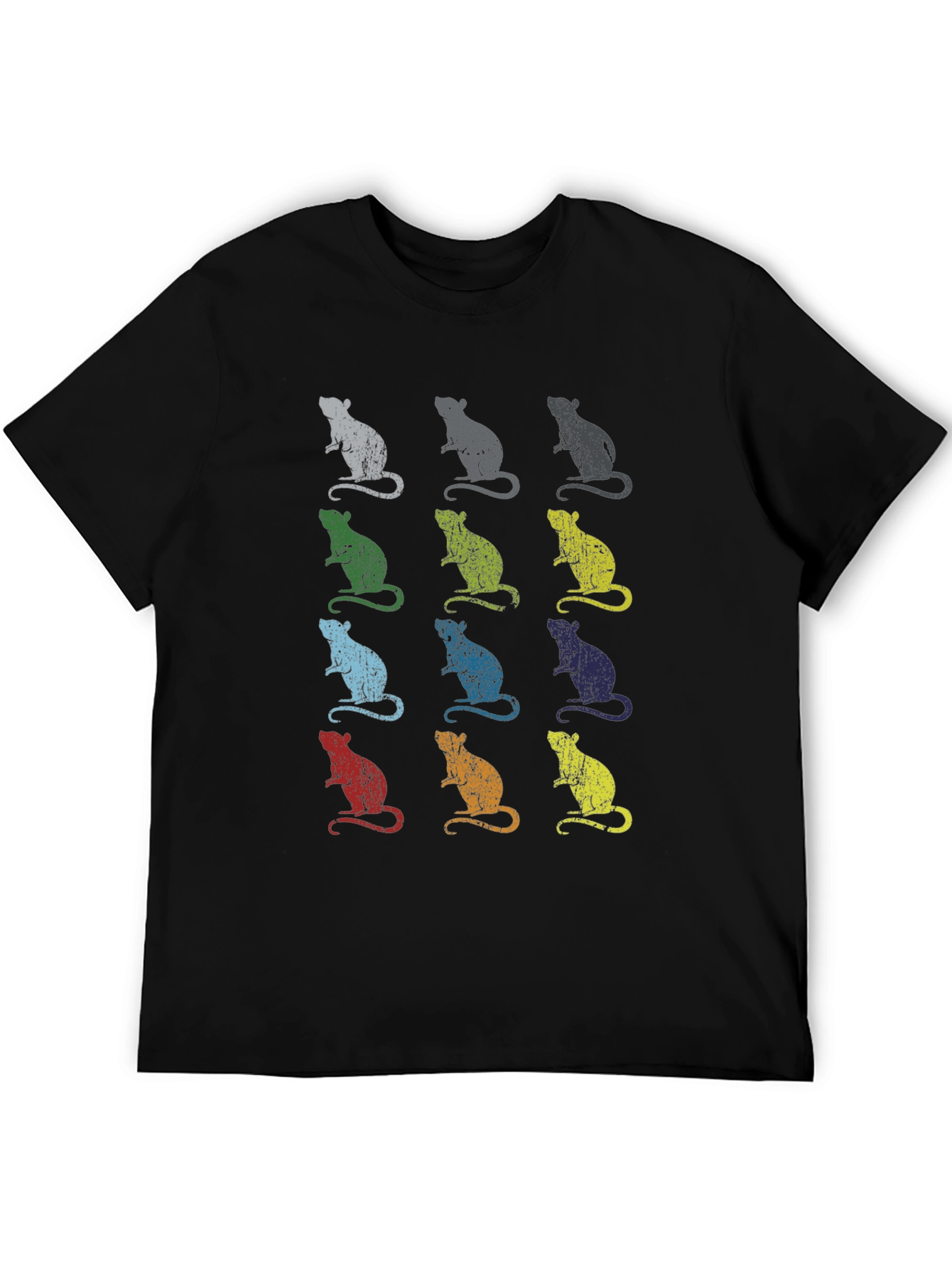 Black Rat Pop Art Print T-Shirt view 5