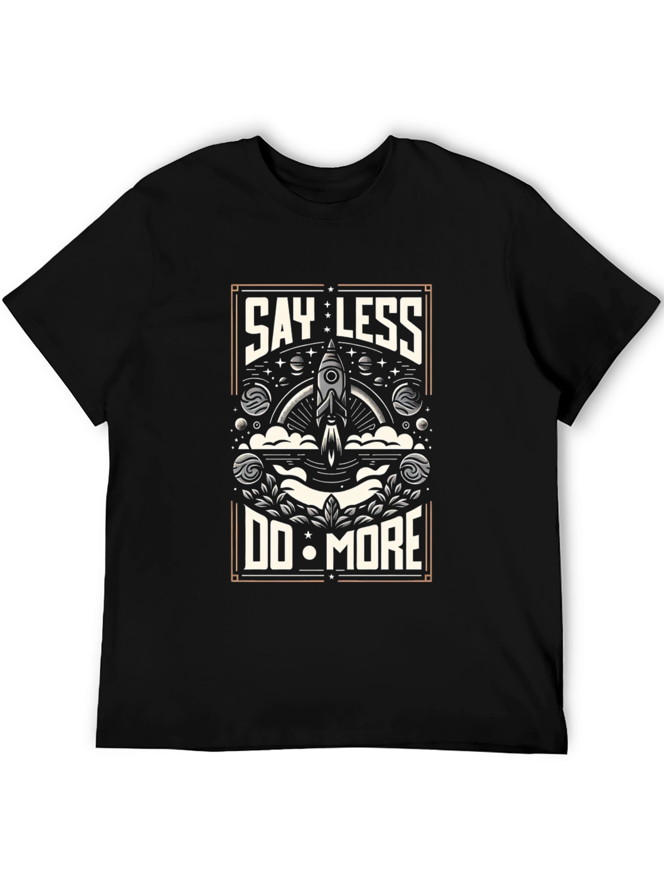 Black Say Less Do More Graphic Tee view 5