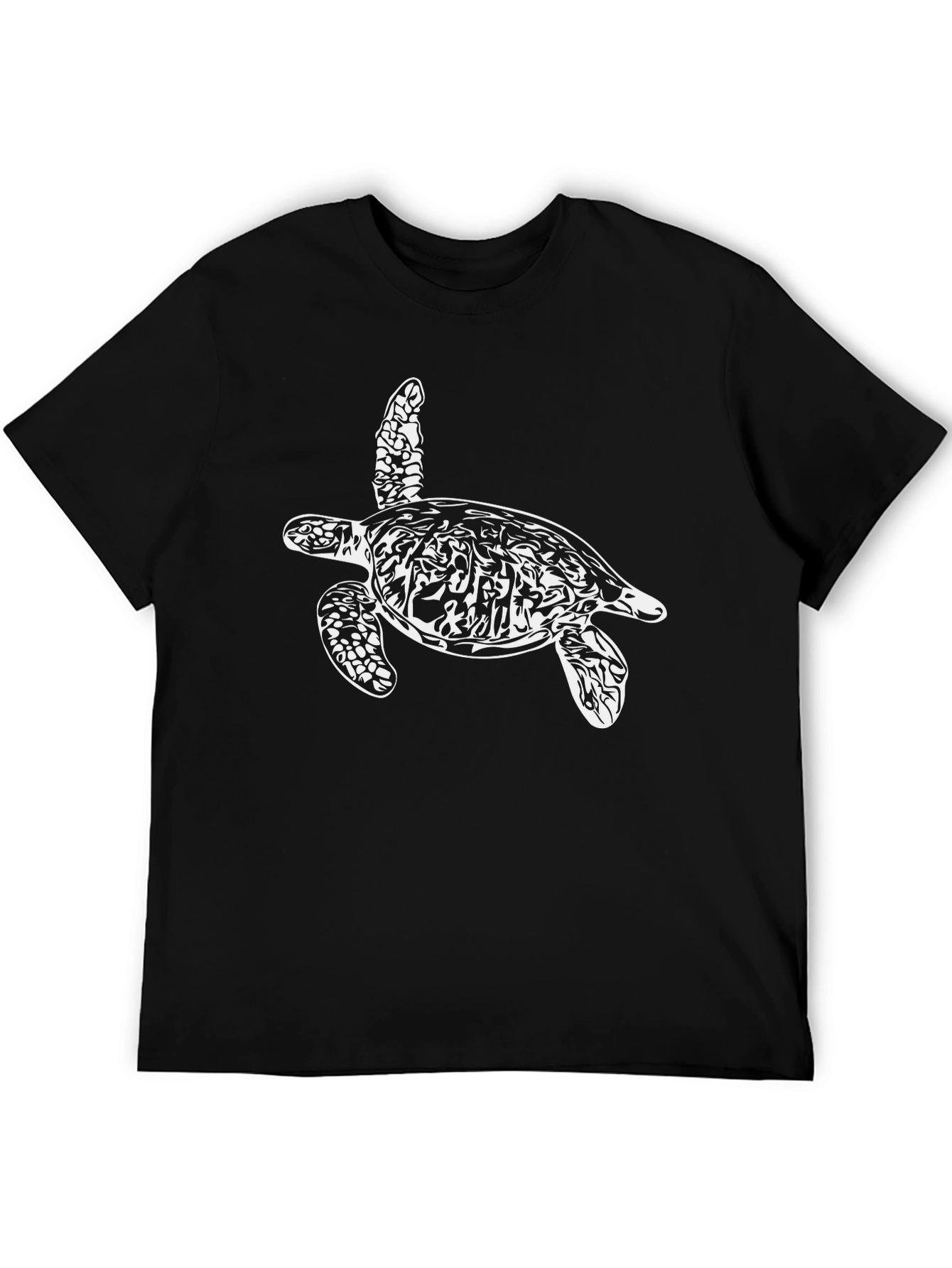 Black Turtle Graphic Tee - Black Casual Shirt view 5