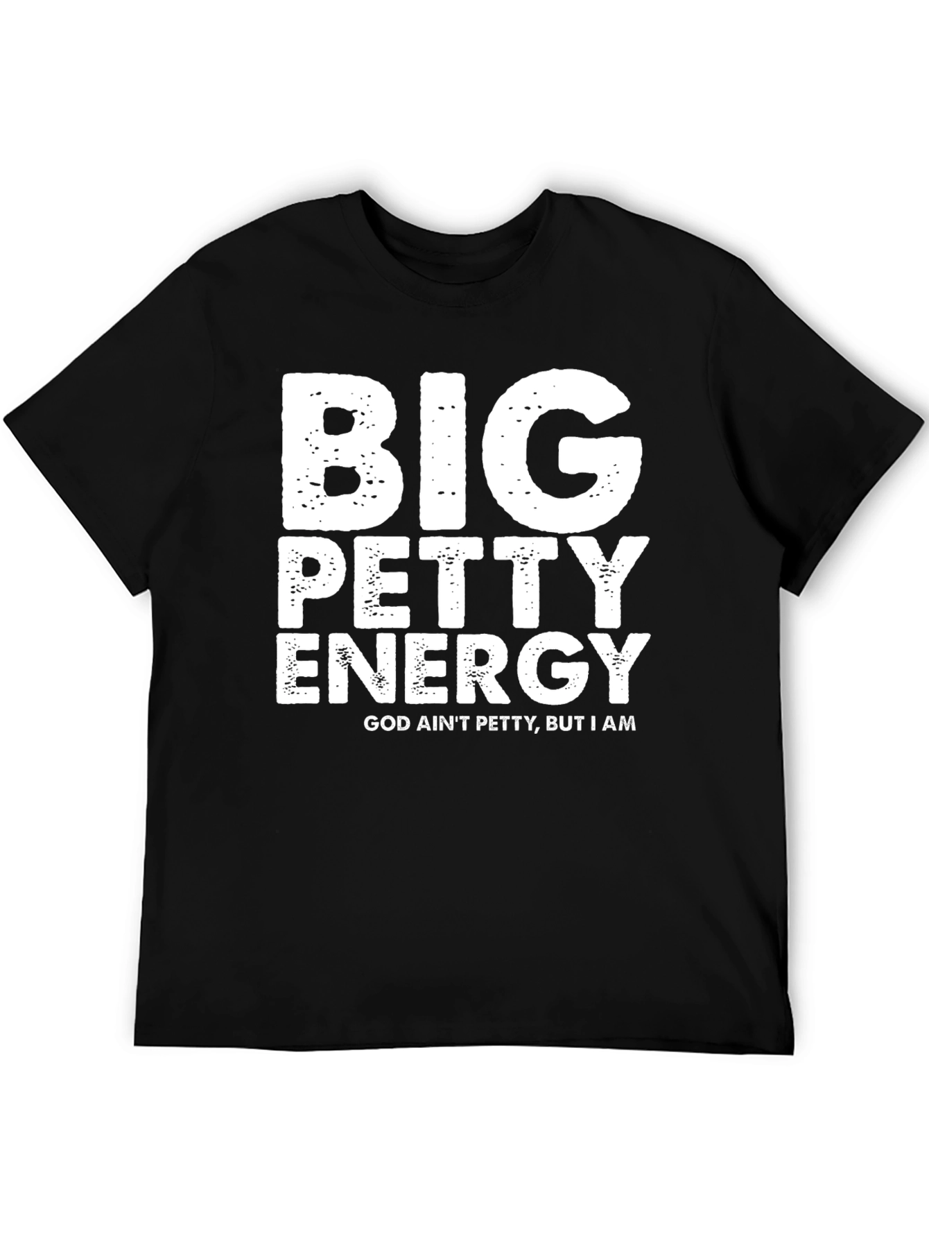 Black Big Petty Energy Graphic Tee view 5