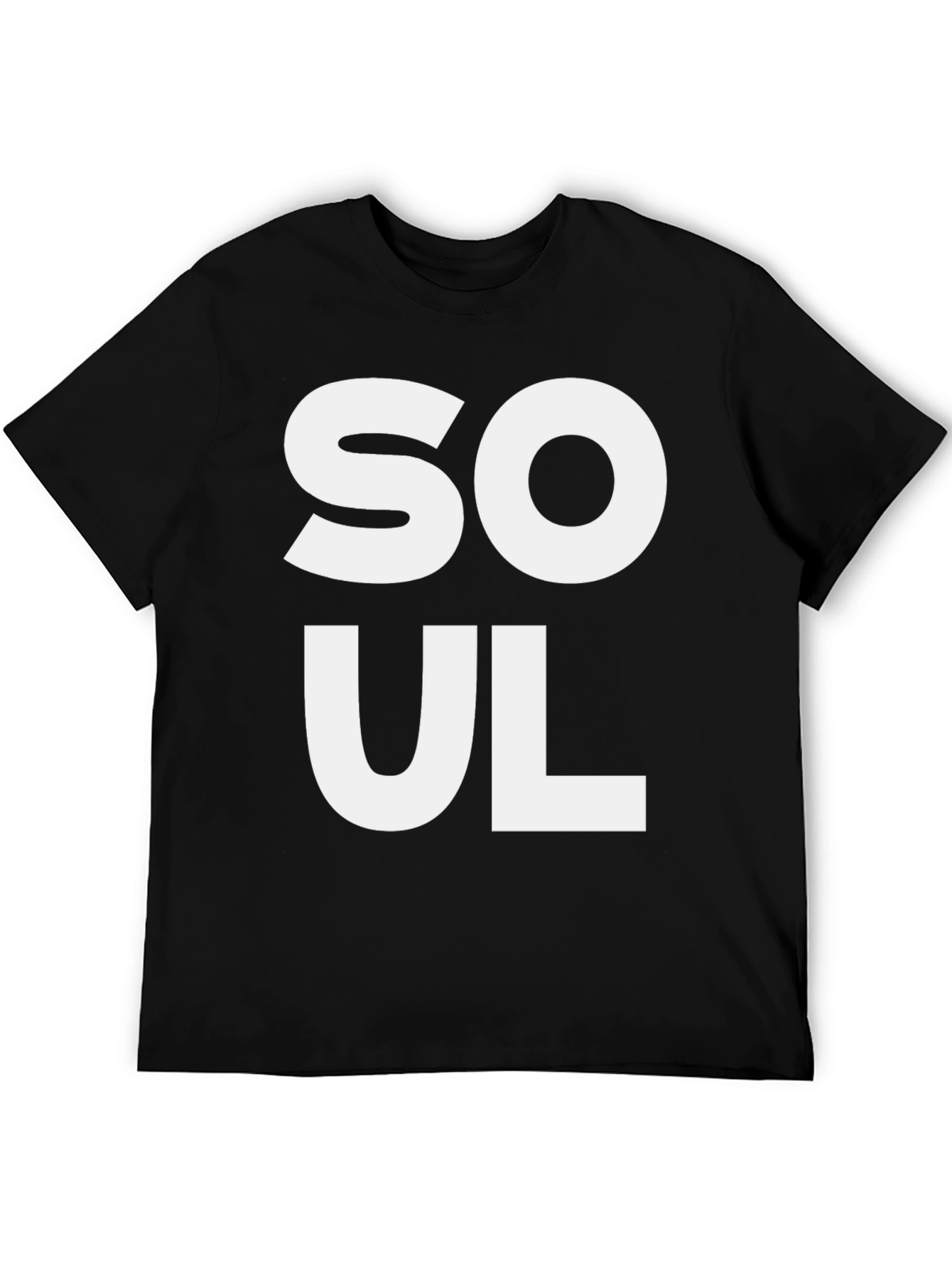 Black Soul Graphic Print Black T-Shirt view 5