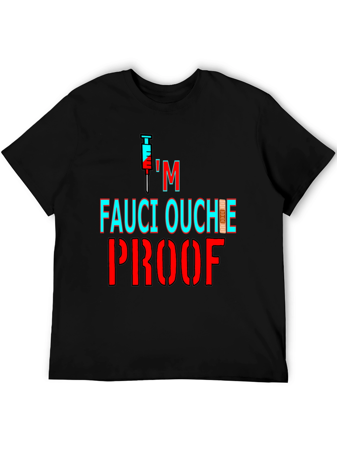 Black Fauci Ouchie Proof Graphic Tee - Black view 5