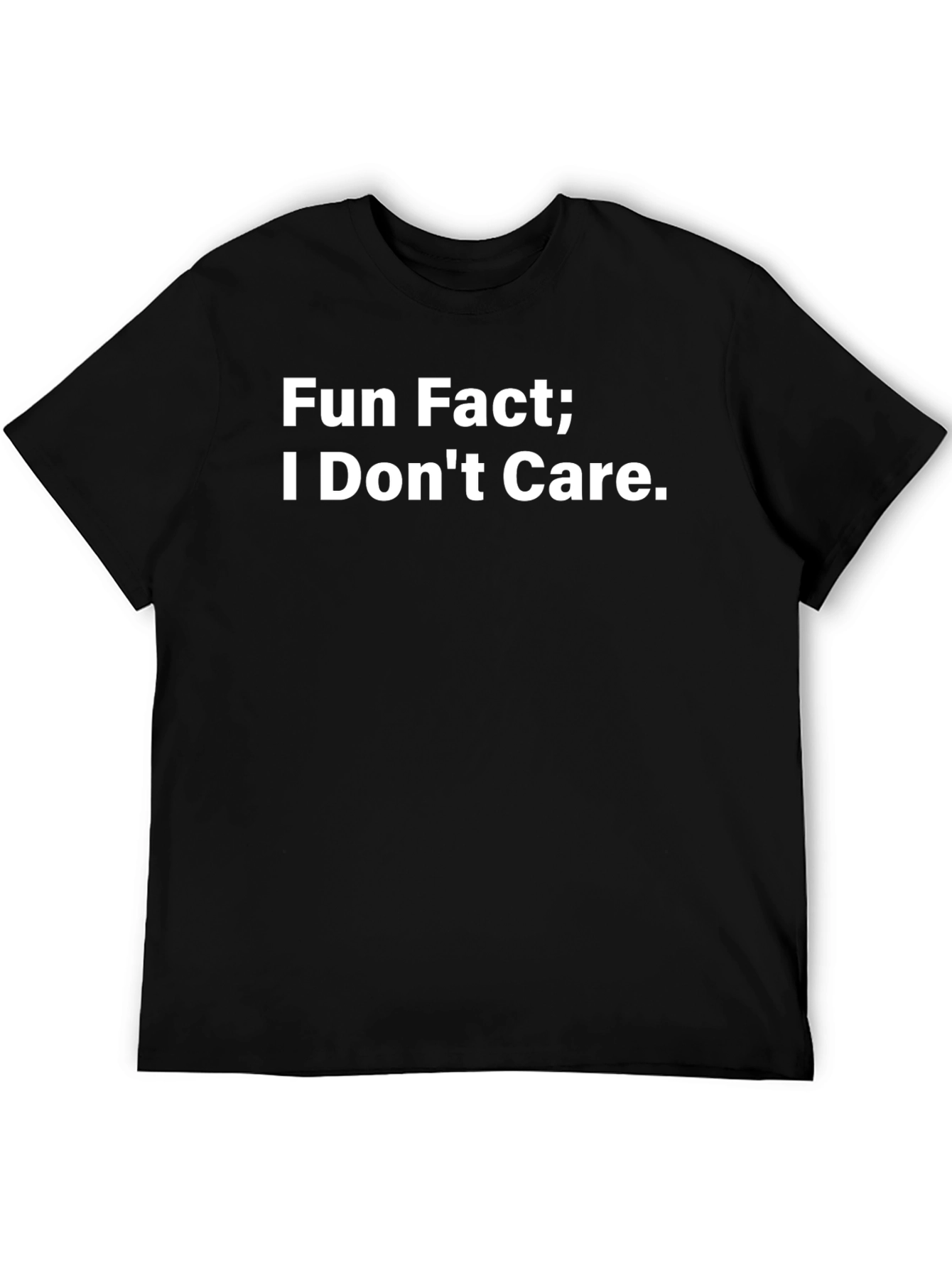 Black Fun Fact I Don't Care T-Shirt view 5