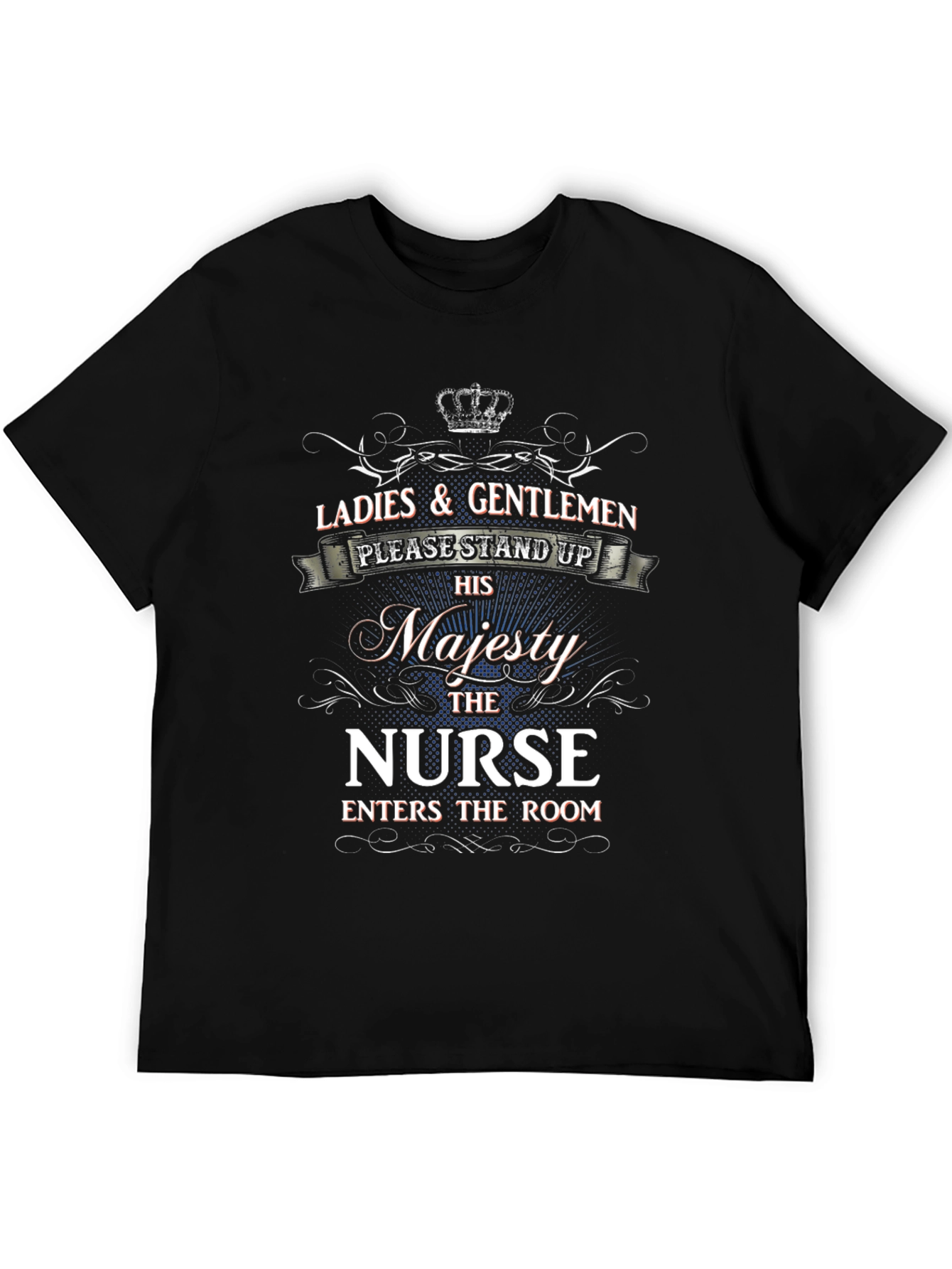 Black His Majesty Nurse T-Shirt - Stand Up! view 5