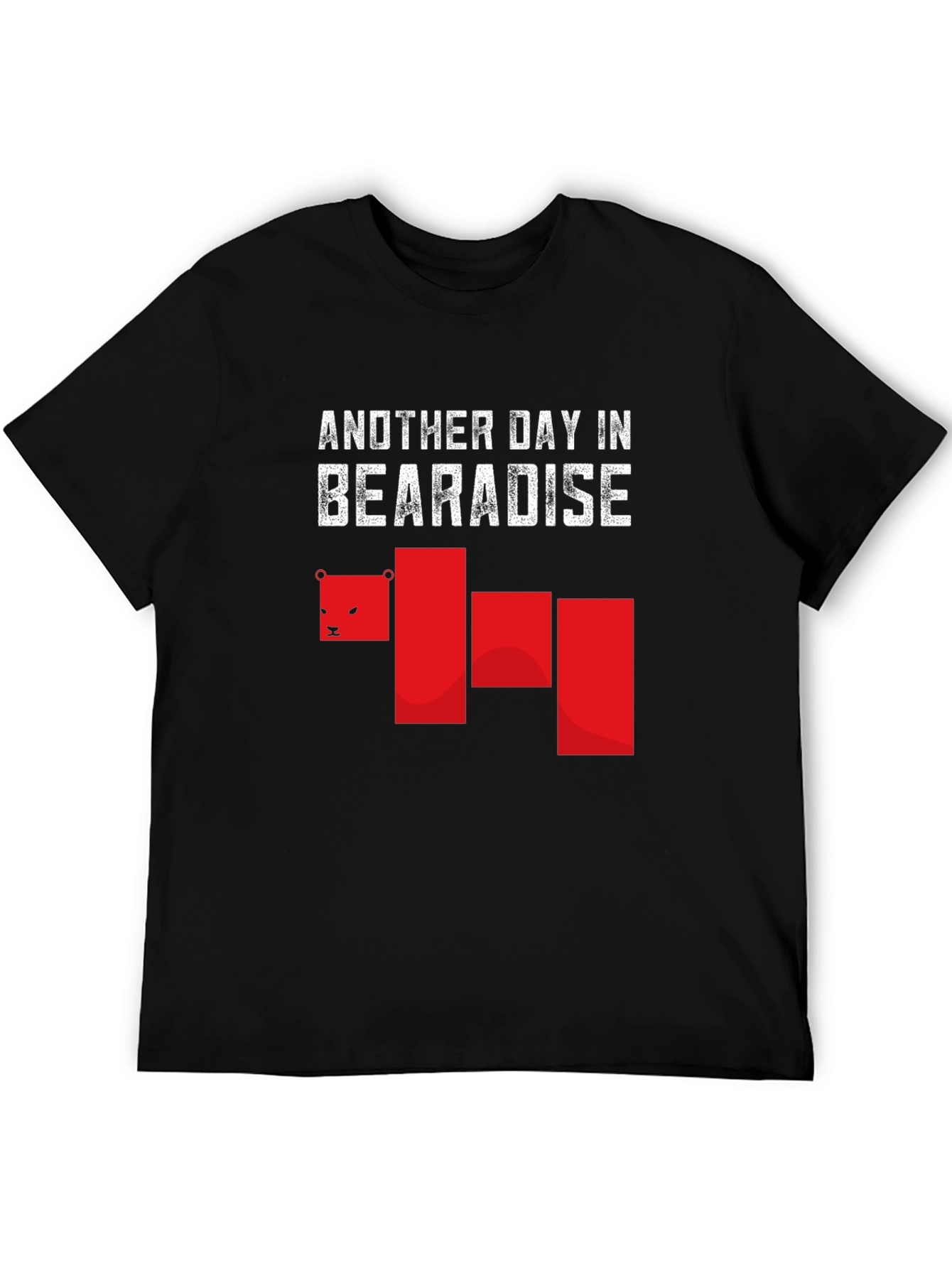 Black Bearadise T-Shirt: Relaxed Fit, Cool Graphic Tee view 5