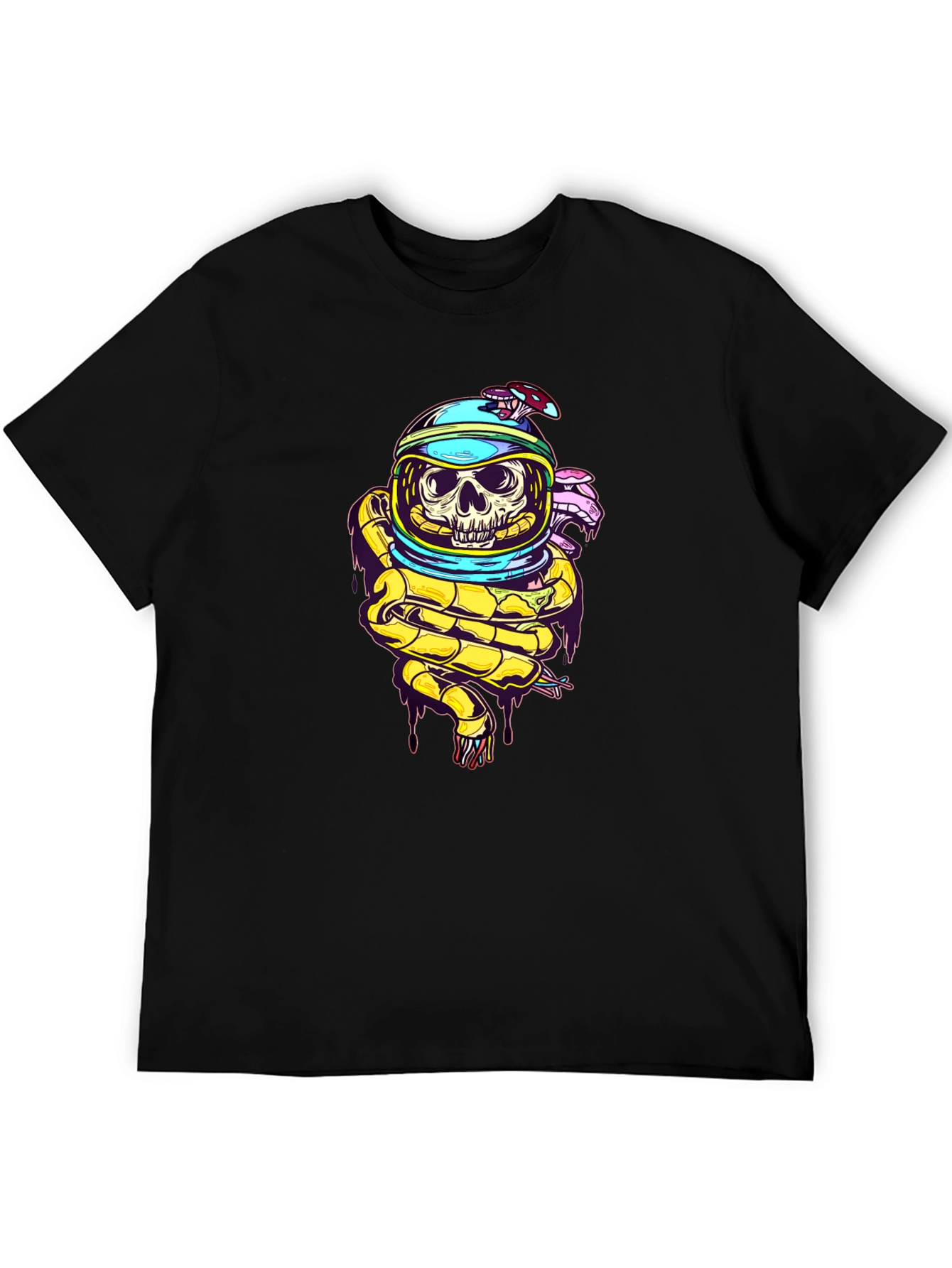 Black Skull Astronaut T-Shirt - Unique Graphic Tee view 5
