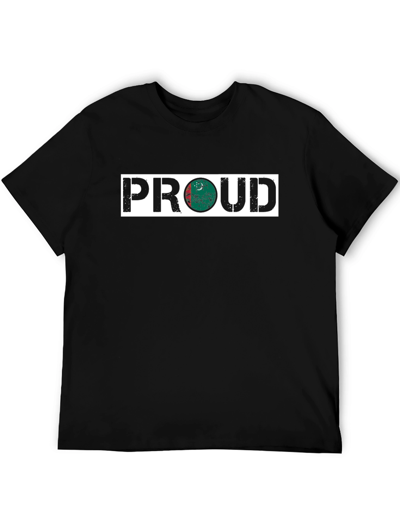 Black Proud Country Flag Graphic T-Shirt view 5