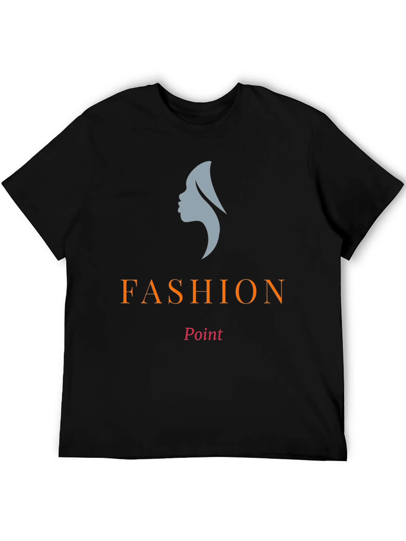 Black Fashion Point Graphic Tee - Stylish Black T-Shirt view 5