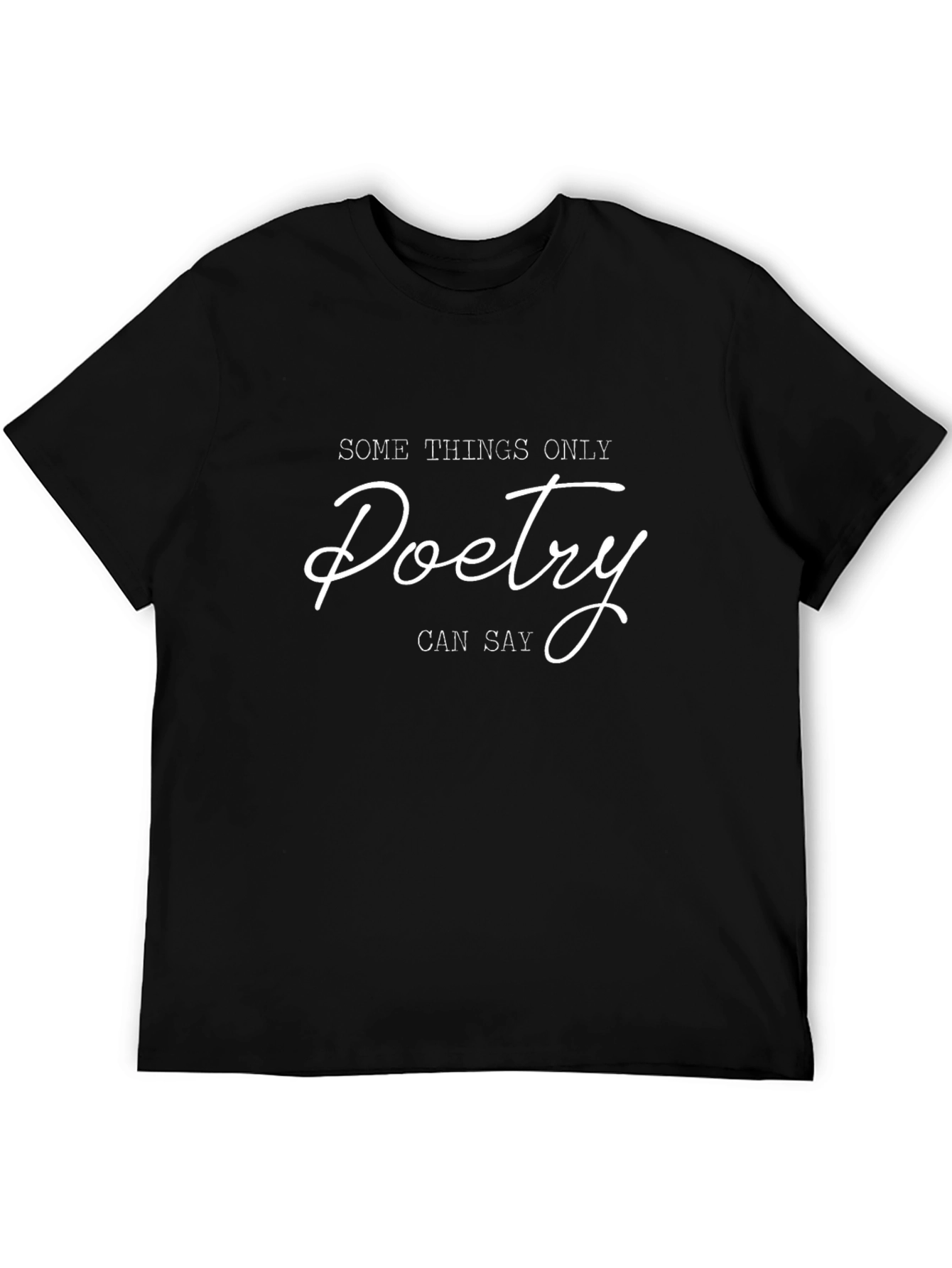 Black Poetry Graphic Tee - Black Unisex Cotton T-Shirt view 5
