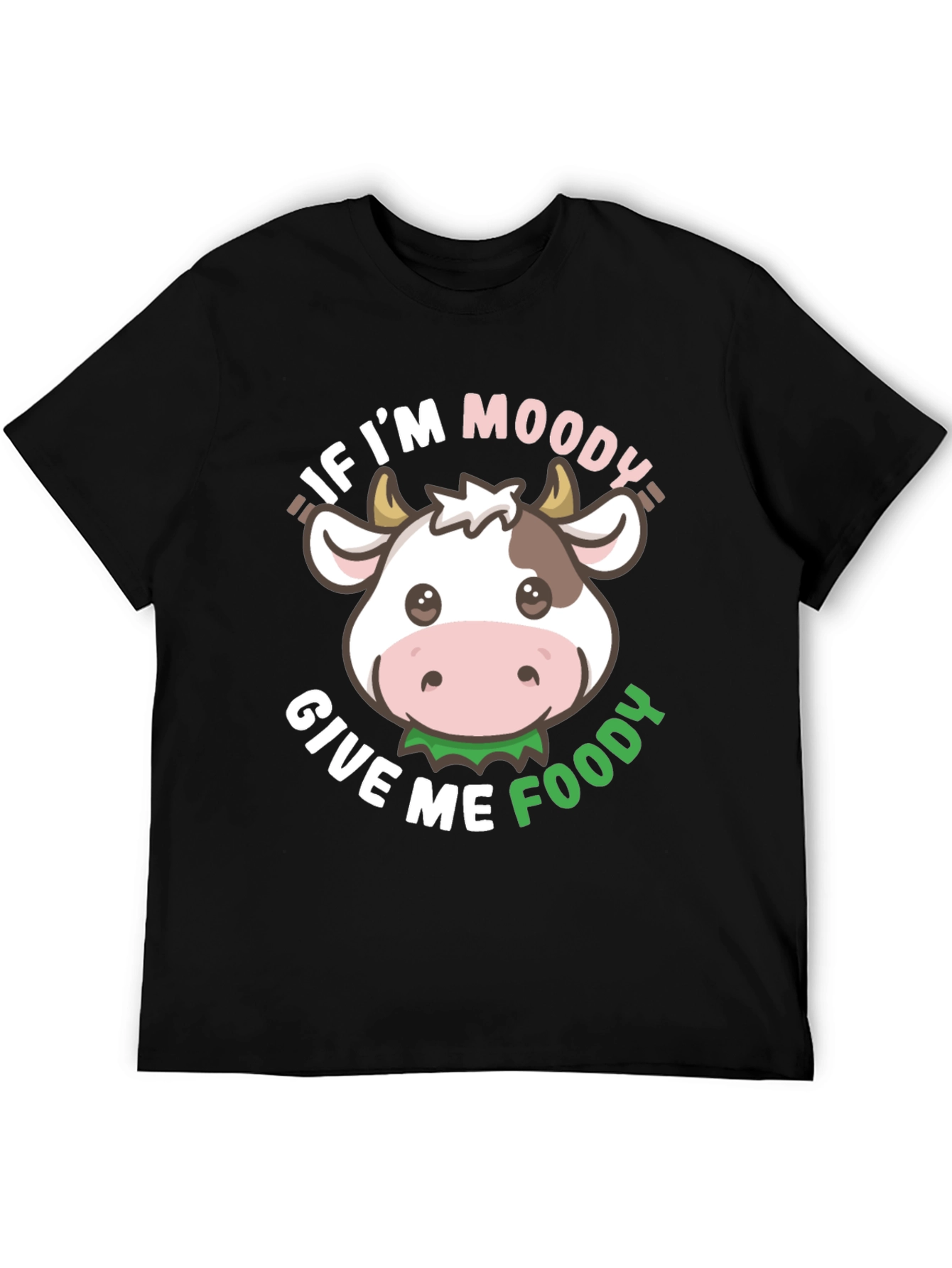 Black Moody Cow T-Shirt - Give Me Foody! view 5
