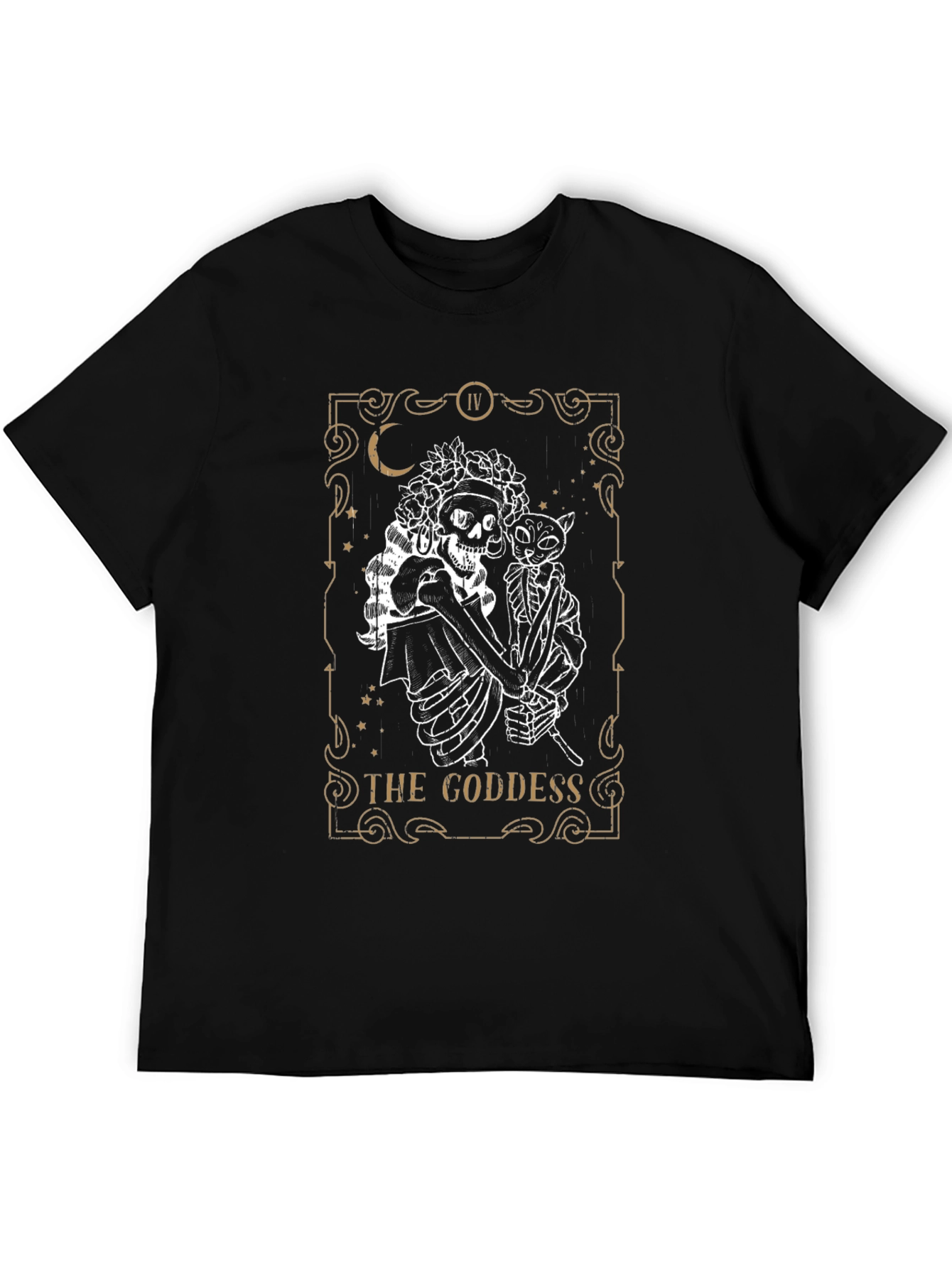 Black The Goddess Tarot Card Graphic Tee - Black view 5