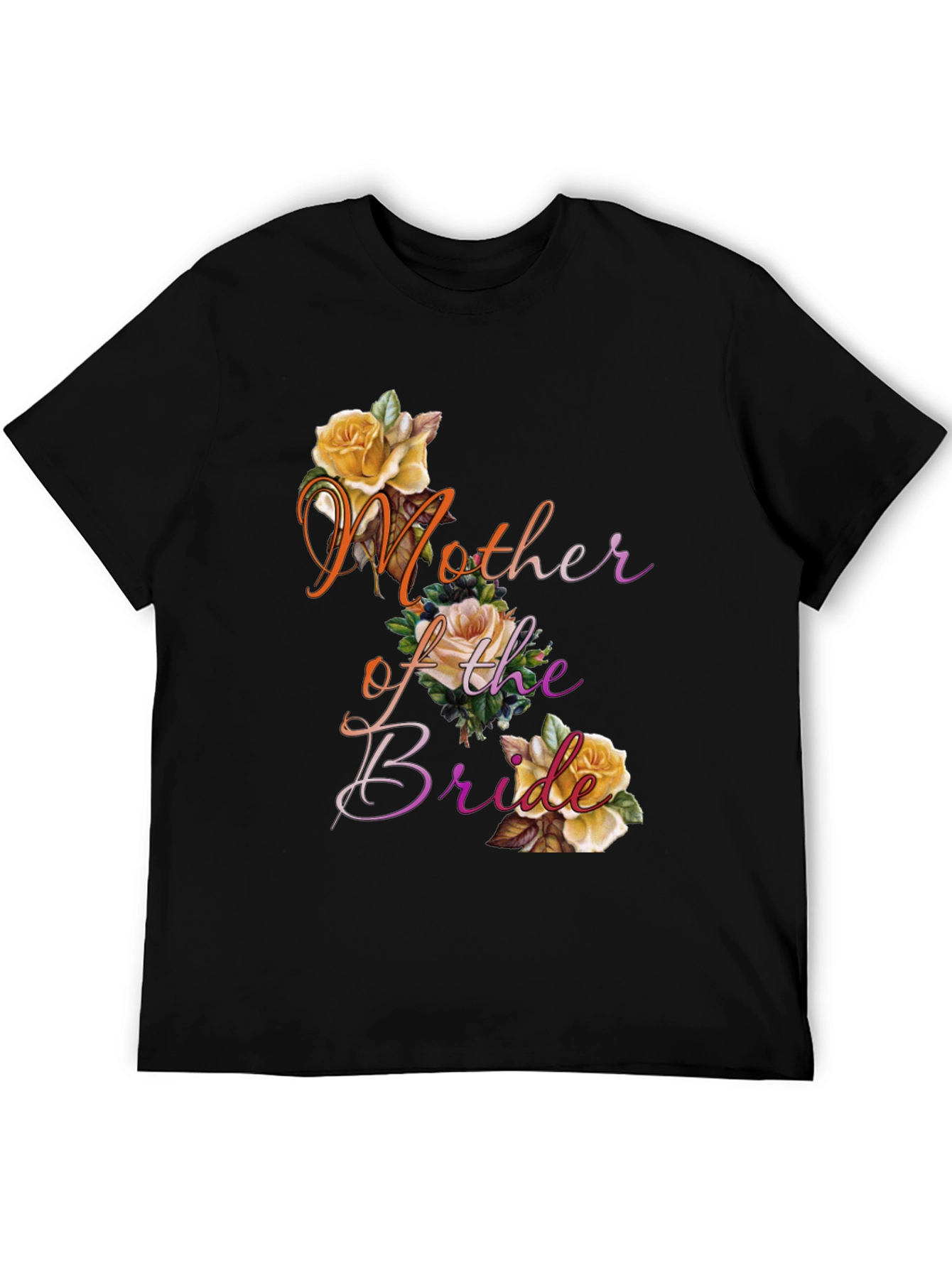 Black Mother of the Bride Floral T-Shirt view 5