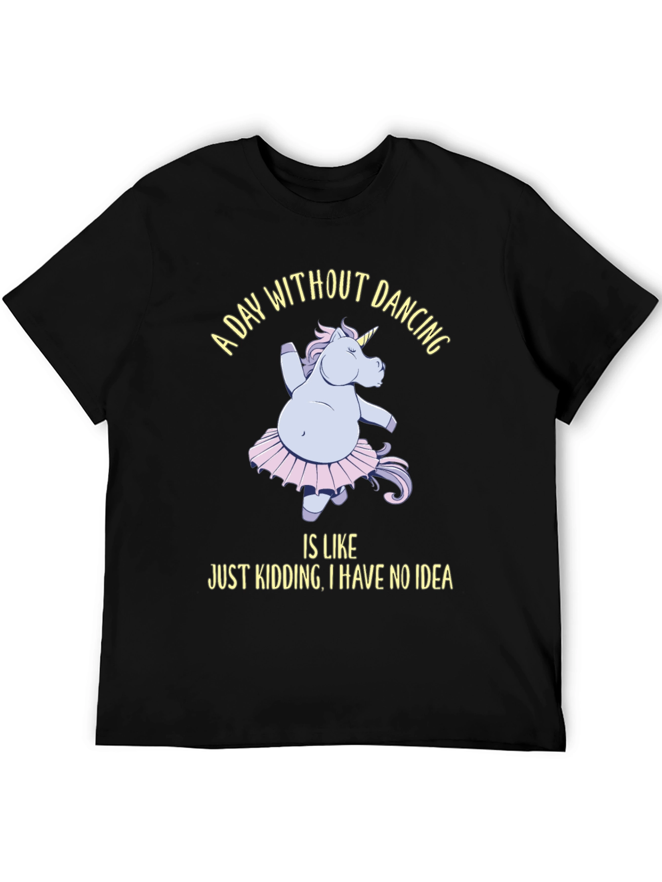 Black Dancing Unicorn T-Shirt - A Day Without Dancing view 5