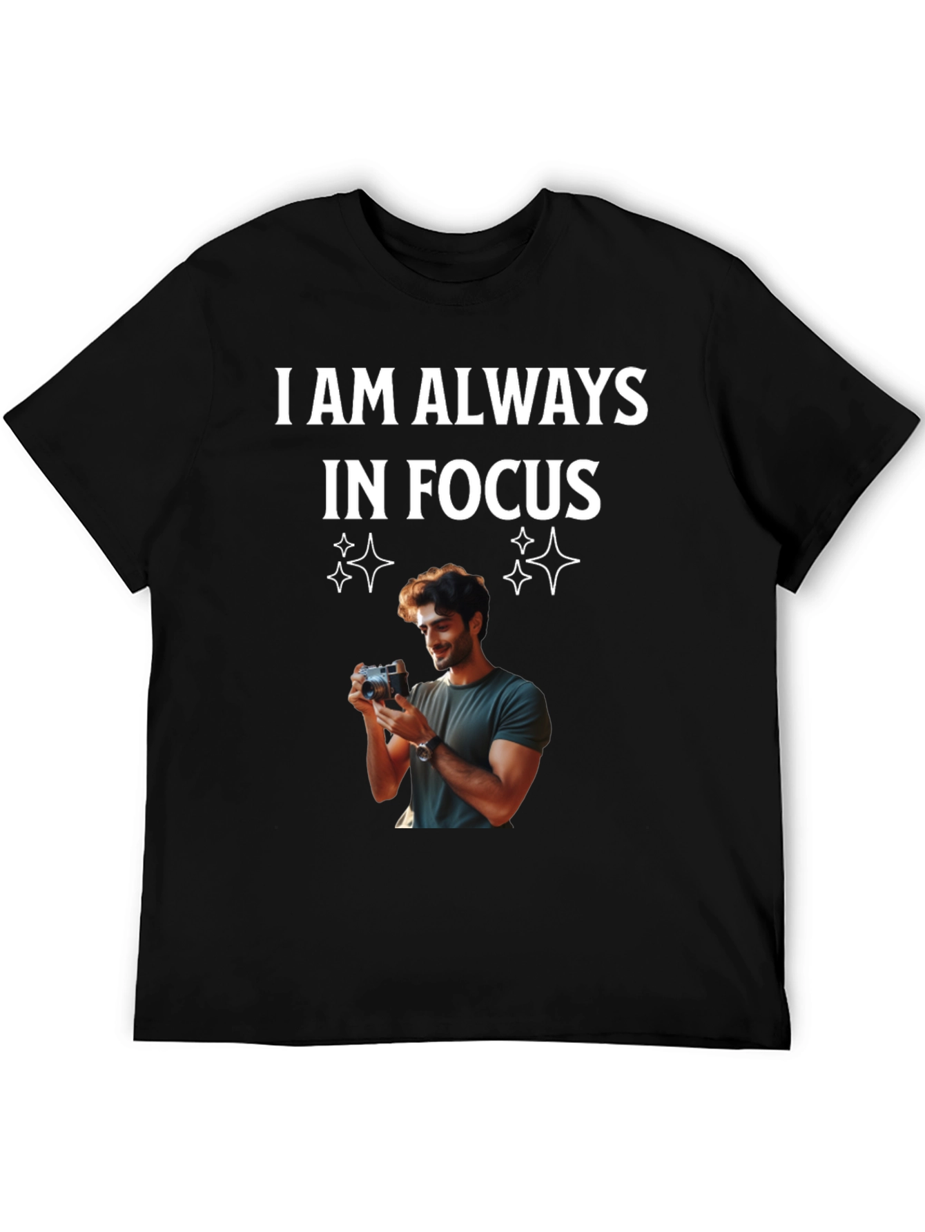 Black Always in Focus T-Shirt - Photographer Tee view 5