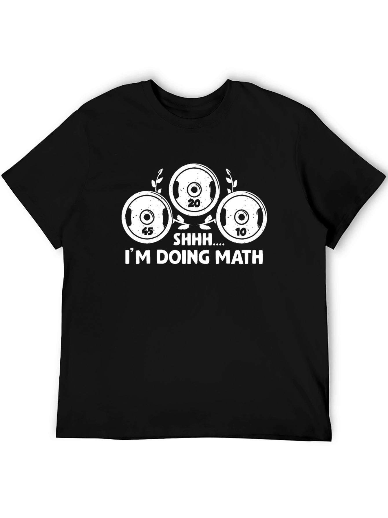 Black SHHH... I'M DOING MATH! Novelty T-Shirt view 5