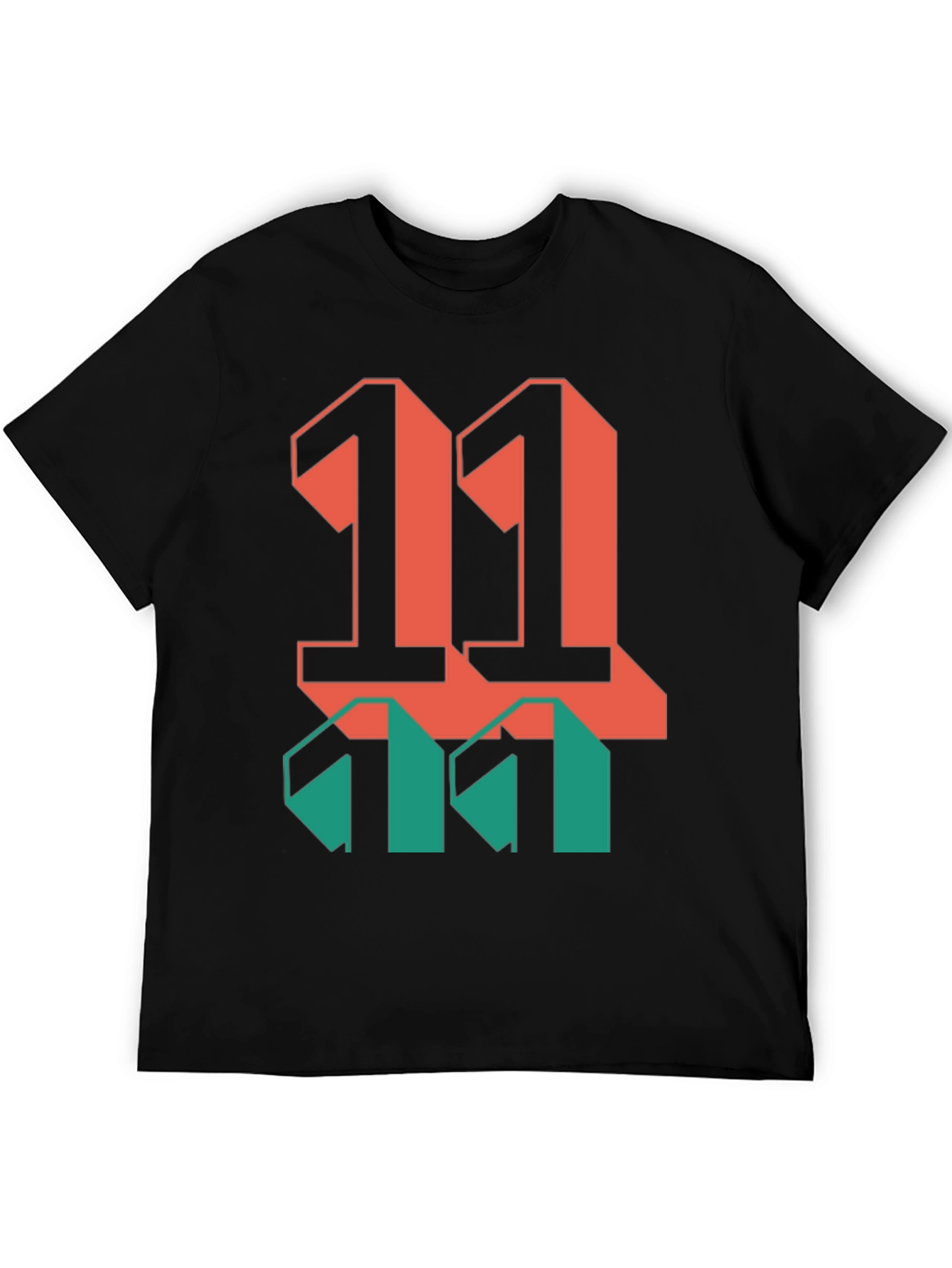 Black Bold Graphic T-Shirt: Retro 11 Design view 5