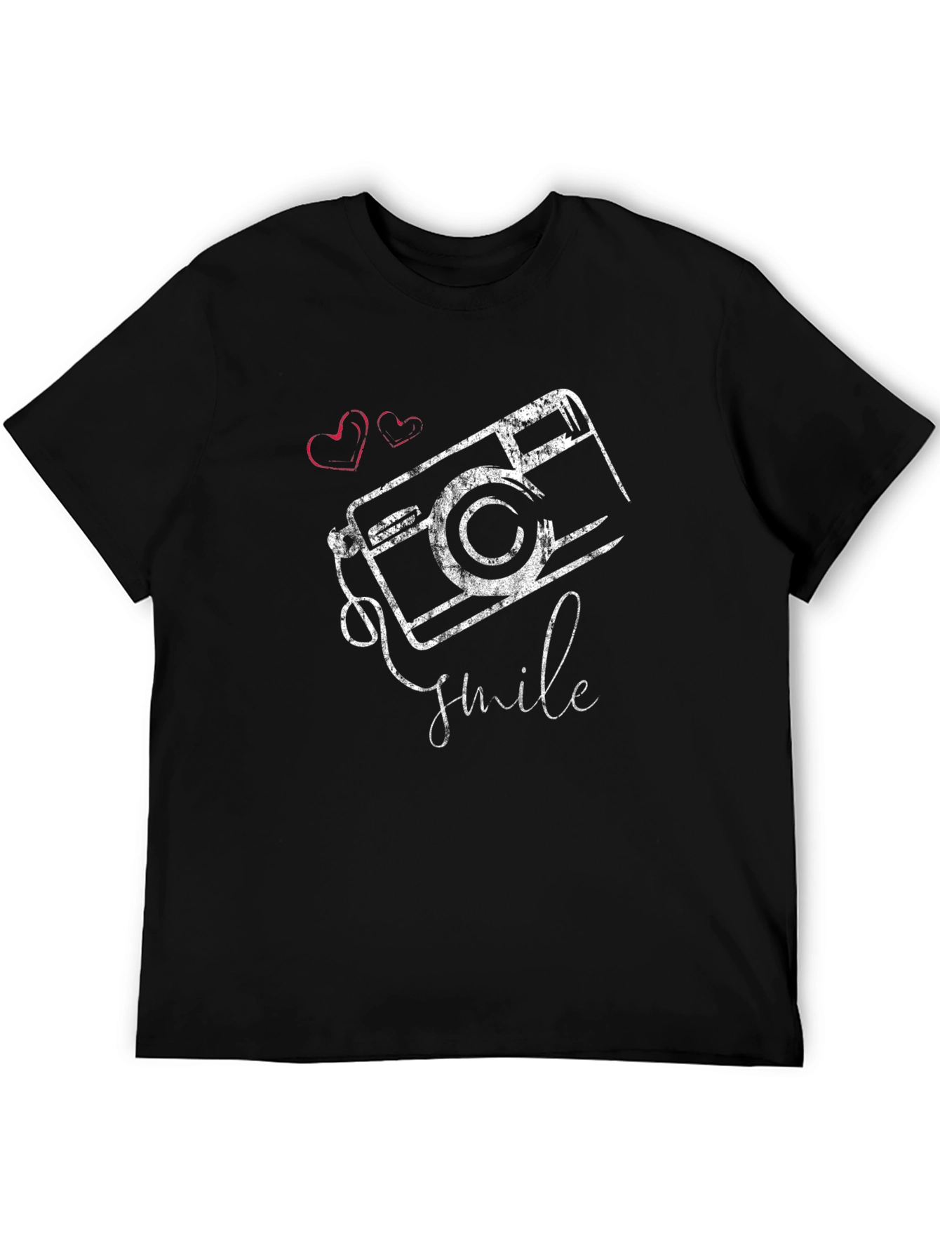 Black Smile Camera Graphic T-Shirt view 5