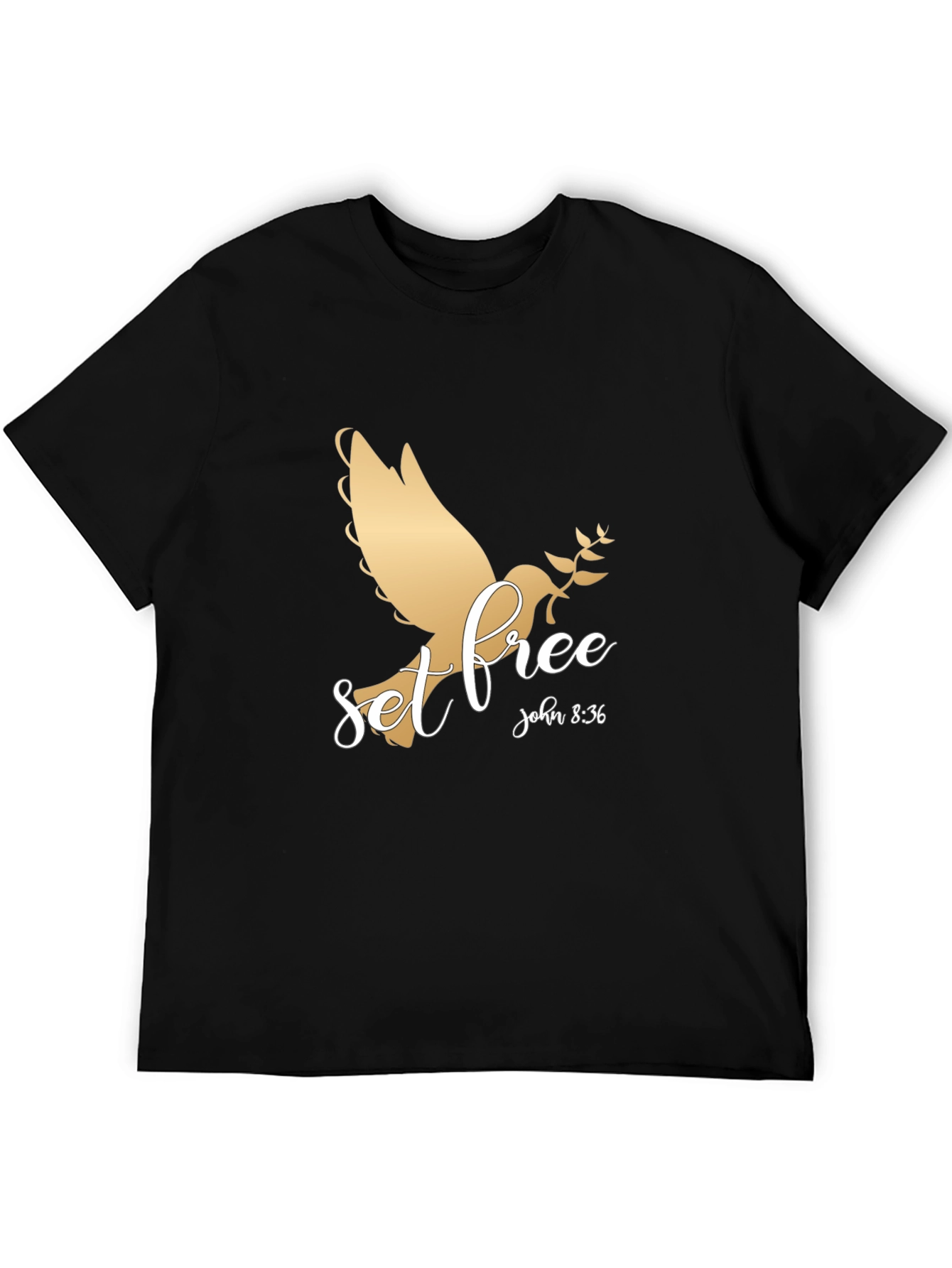 Black Set Free Graphic T-Shirt - Christian Apparel view 5