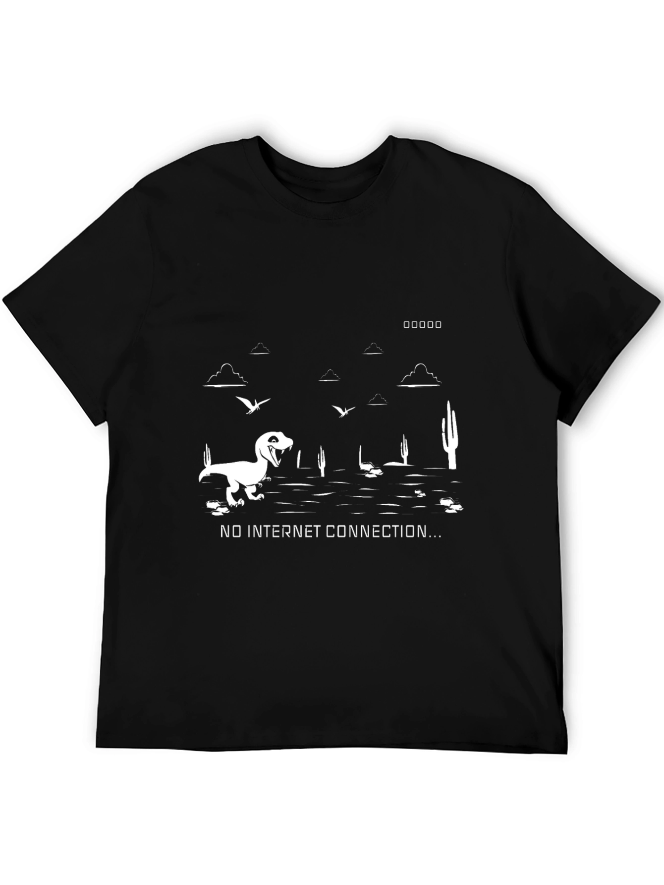 Black No Internet Connection T-Shirt view 5