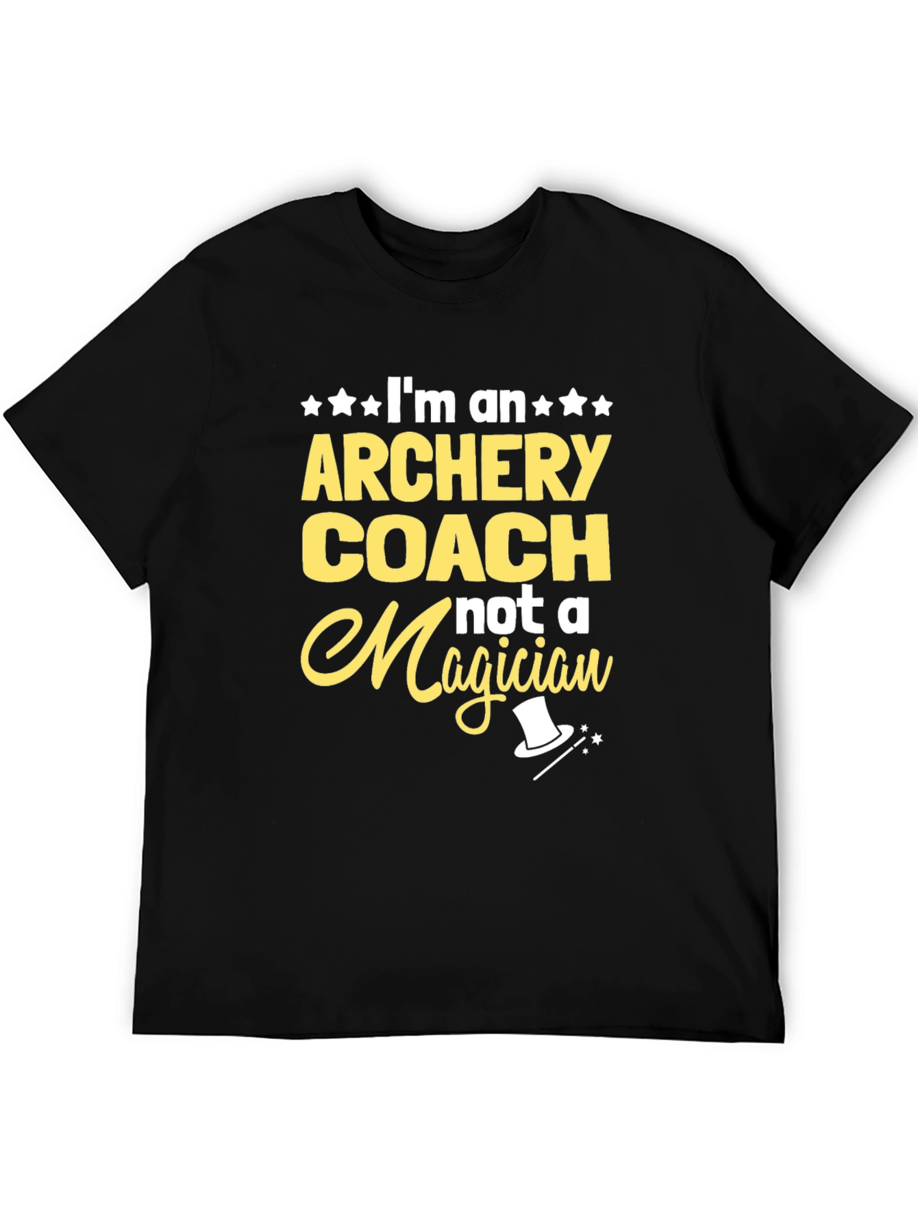 Black Archery Coach T-Shirt - Not A Magician Fun Tee view 5