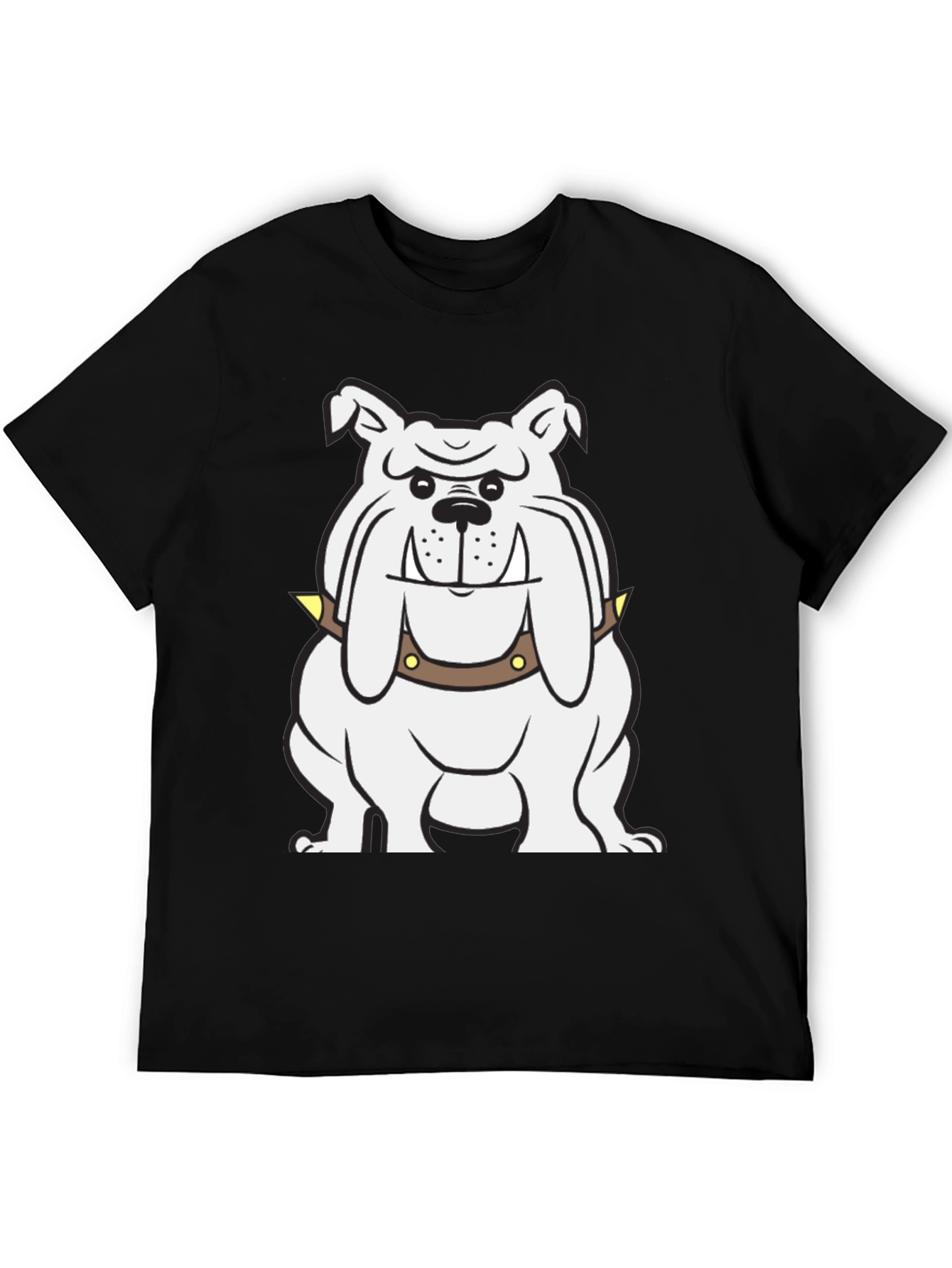 Black Bulldog Graphic Tee - Cool & Casual Black T-Shirt view 5