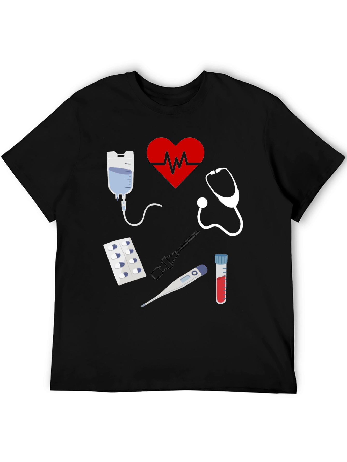 Black Medical Graphic Tee - Doctor Nurse Gift T-Shirt view 5