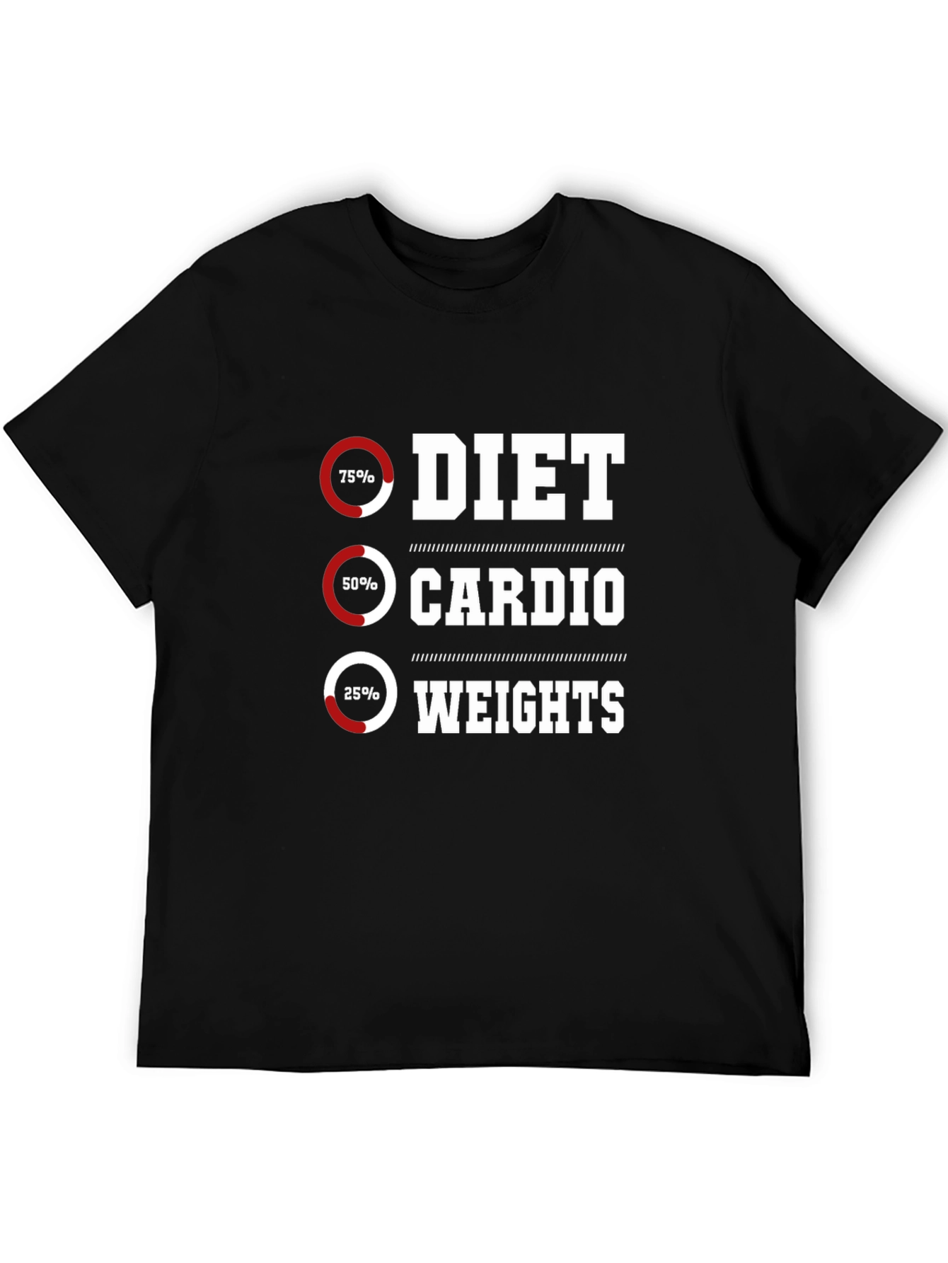 Black Diet, Cardio, Weights Fitness T-Shirt view 5