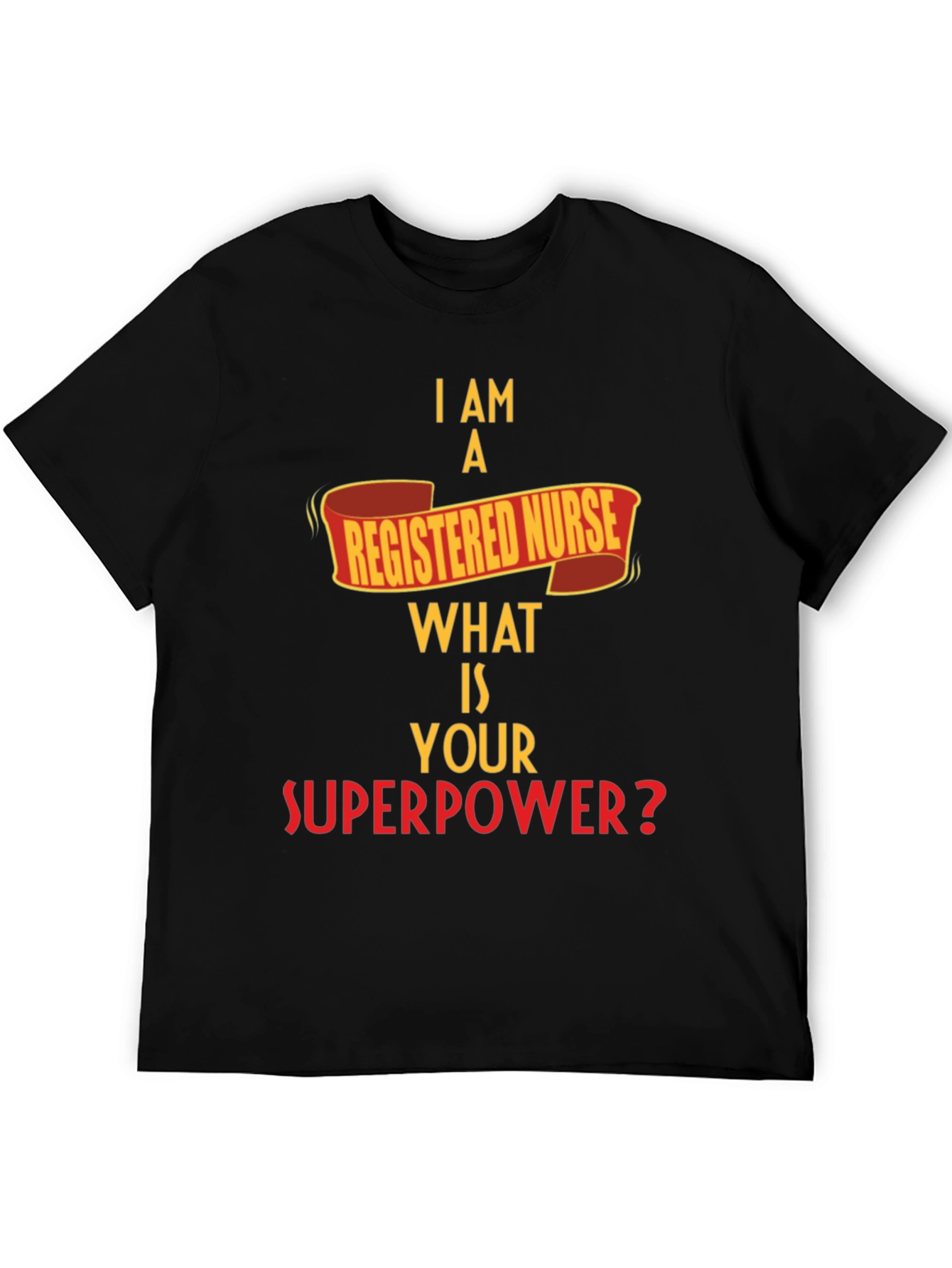 Black Registered Nurse Superpower T-Shirt view 5