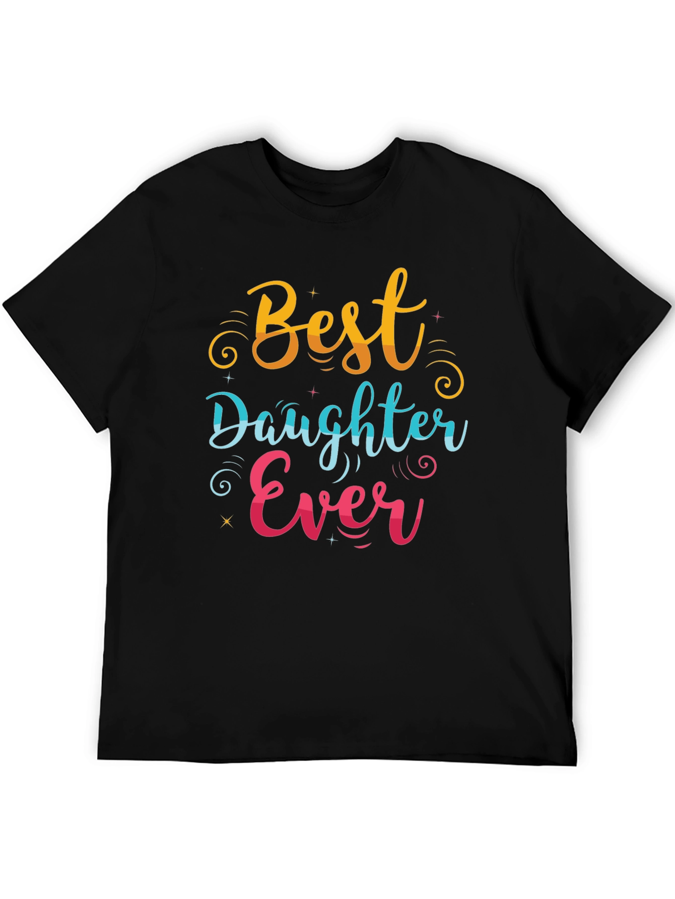 Black Best Daughter Ever Graphic T-Shirt view 5