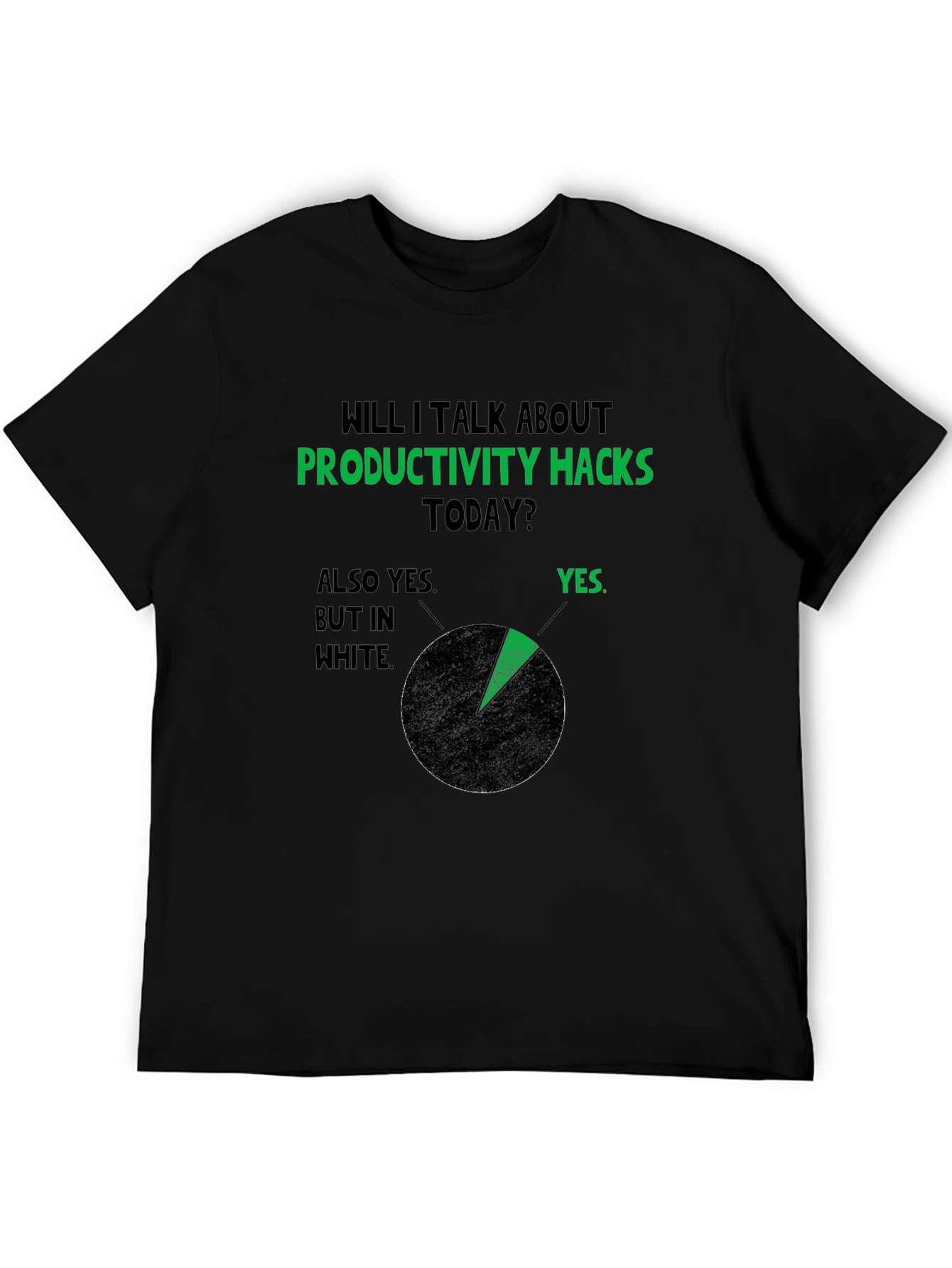 Black Productivity Hacks T-Shirt view 5
