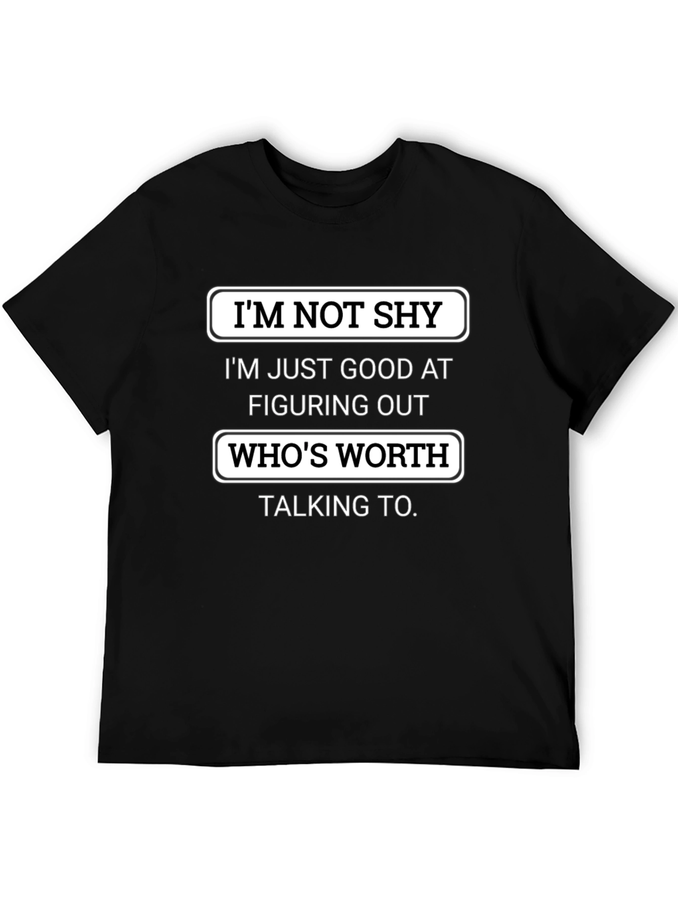 Black I'm Not Shy Graphic Tee view 5