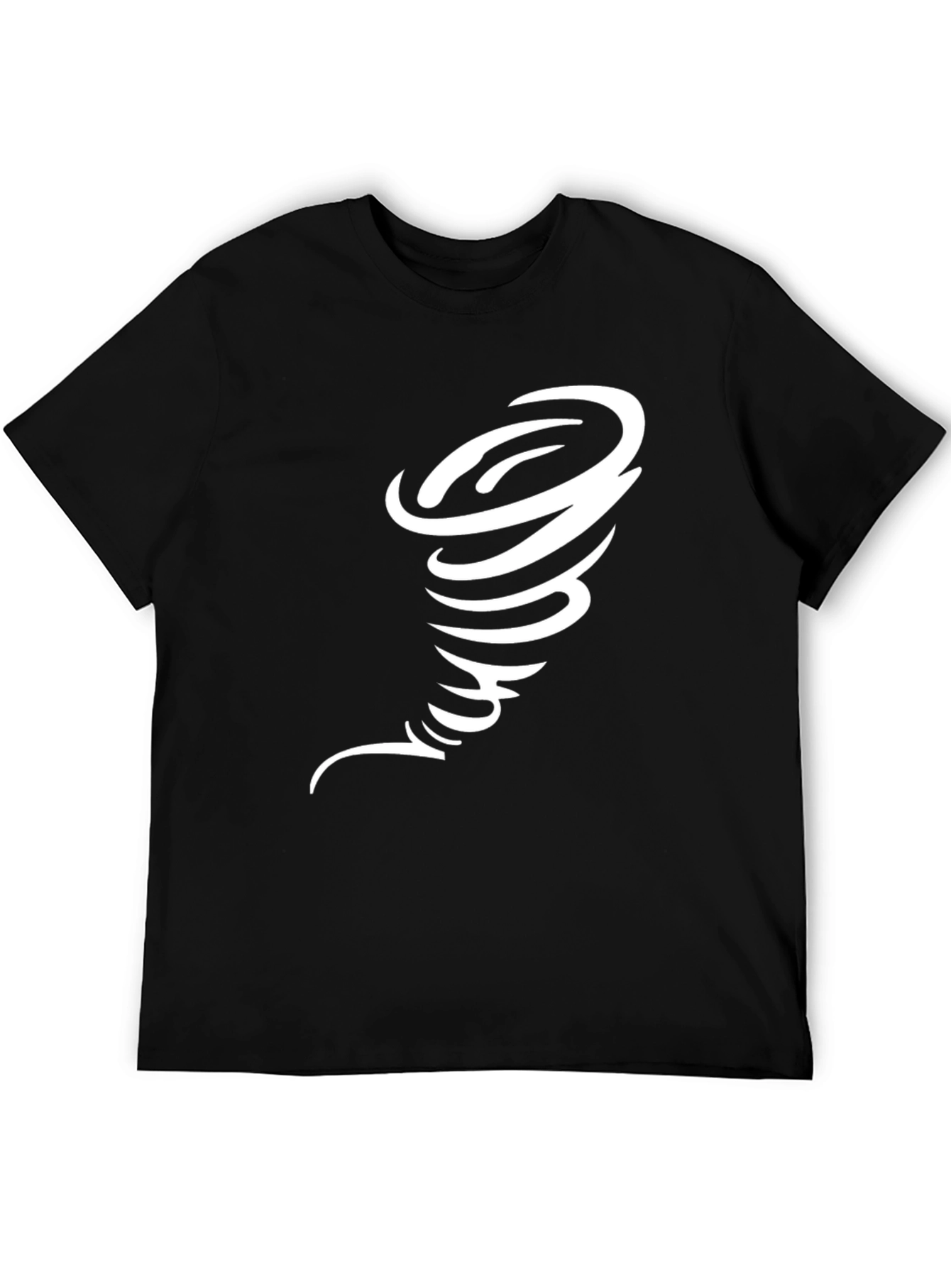 Black Tornado Graphic Print Black T-Shirt view 5